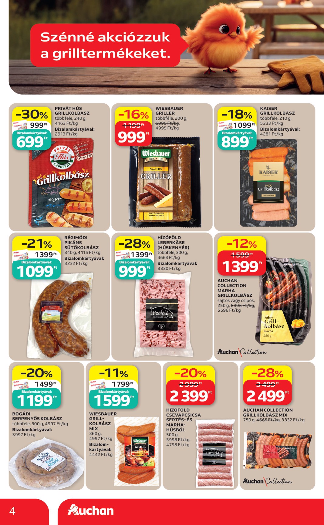 auchan - A jövőbeli Auchan - Grill Ajánlataink akciós újság csütörtöktől 2026.05.21.-tól szerdától 2026.06.03.-ig érvényes. - page: 4