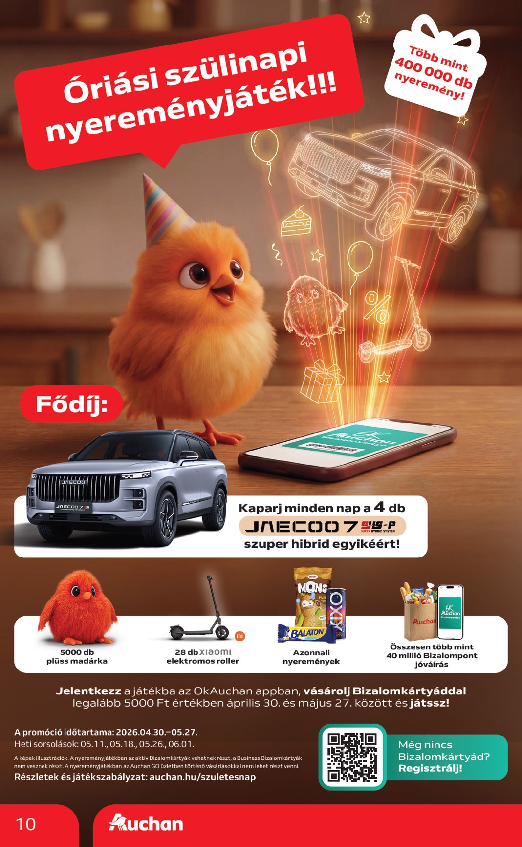 auchan - A jövőbeli Auchan szupermarket akciós újság csütörtöktől 2026.05.21.-tól szerdától 2026.05.27.-ig érvényes. - page: 10