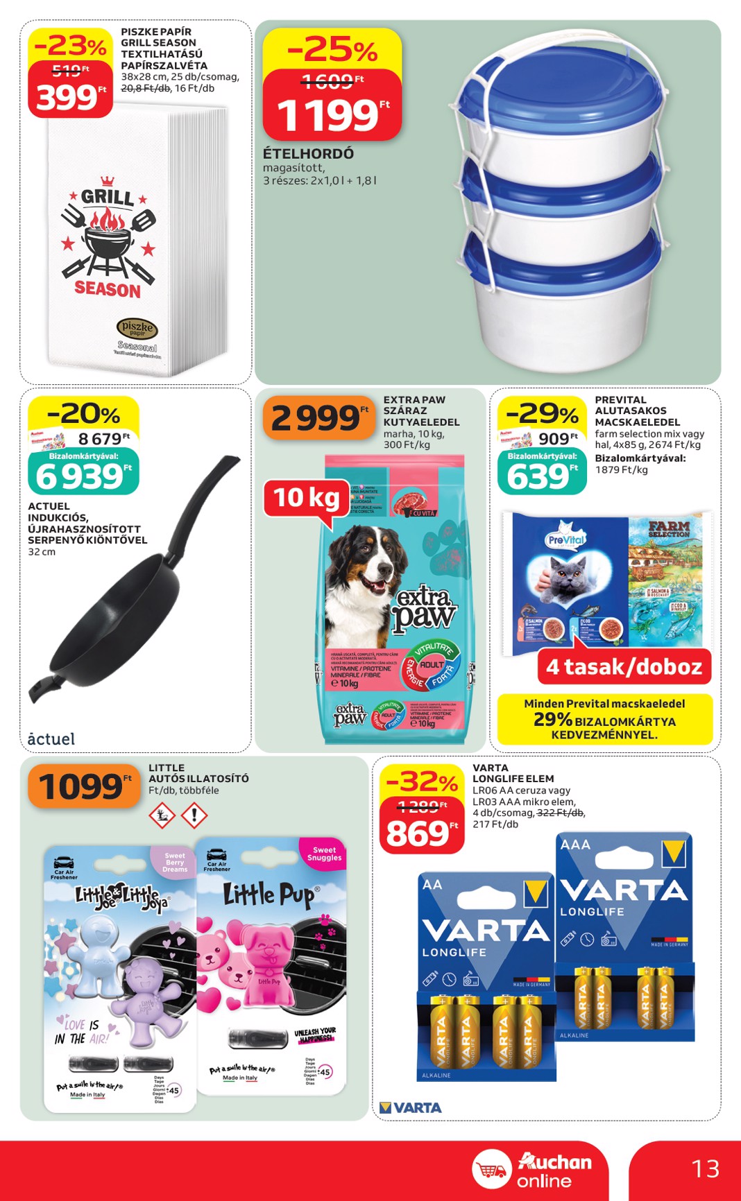 auchan - A jövőbeli Auchan szupermarket akciós újság csütörtöktől 2026.05.21.-tól szerdától 2026.05.27.-ig érvényes. - page: 13