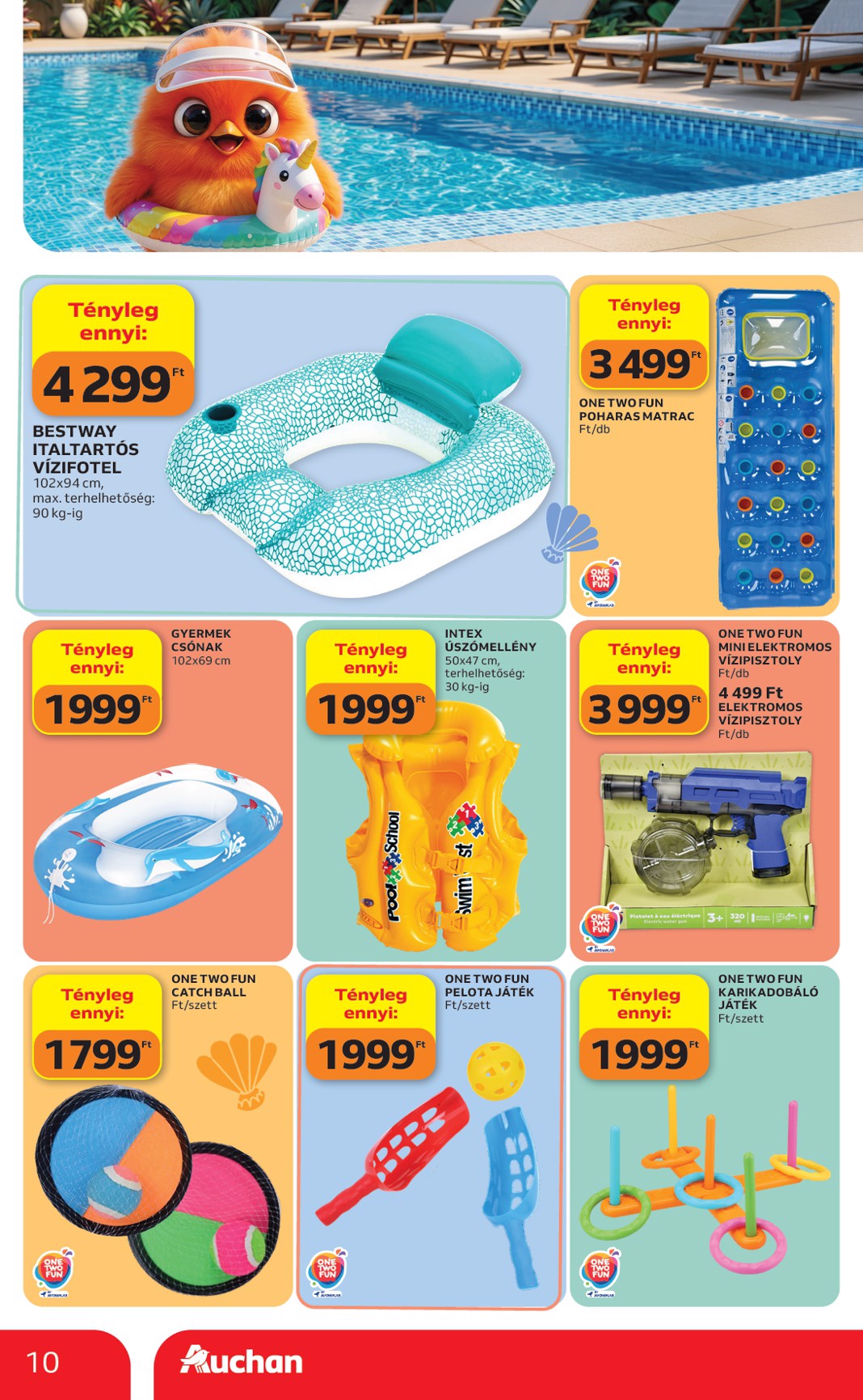 auchan - A jövőbeli Auchan Hipermarket - Strand katalógus akciós újság csütörtöktől 2026.05.28.-tól szerdától 2026.06.10.-ig érvényes. - page: 10