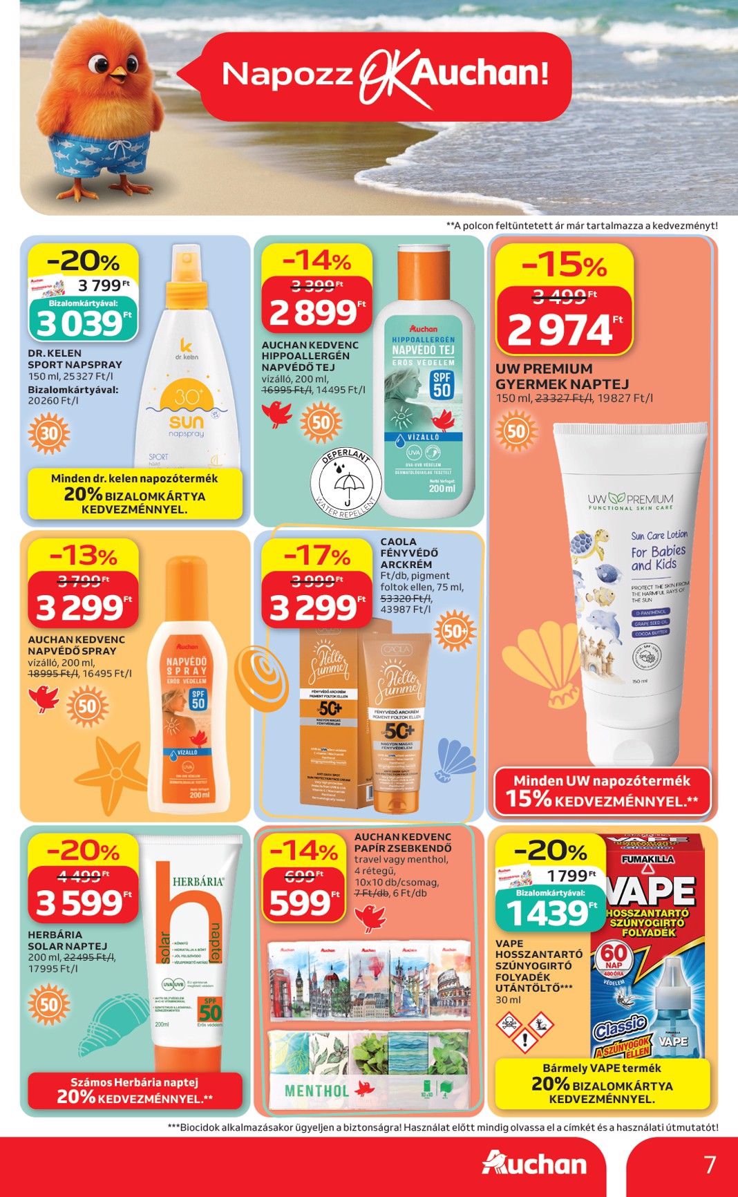 auchan - A jövőbeli Auchan Hipermarket - Strand katalógus akciós újság csütörtöktől 2026.05.28.-tól szerdától 2026.06.10.-ig érvényes. - page: 7