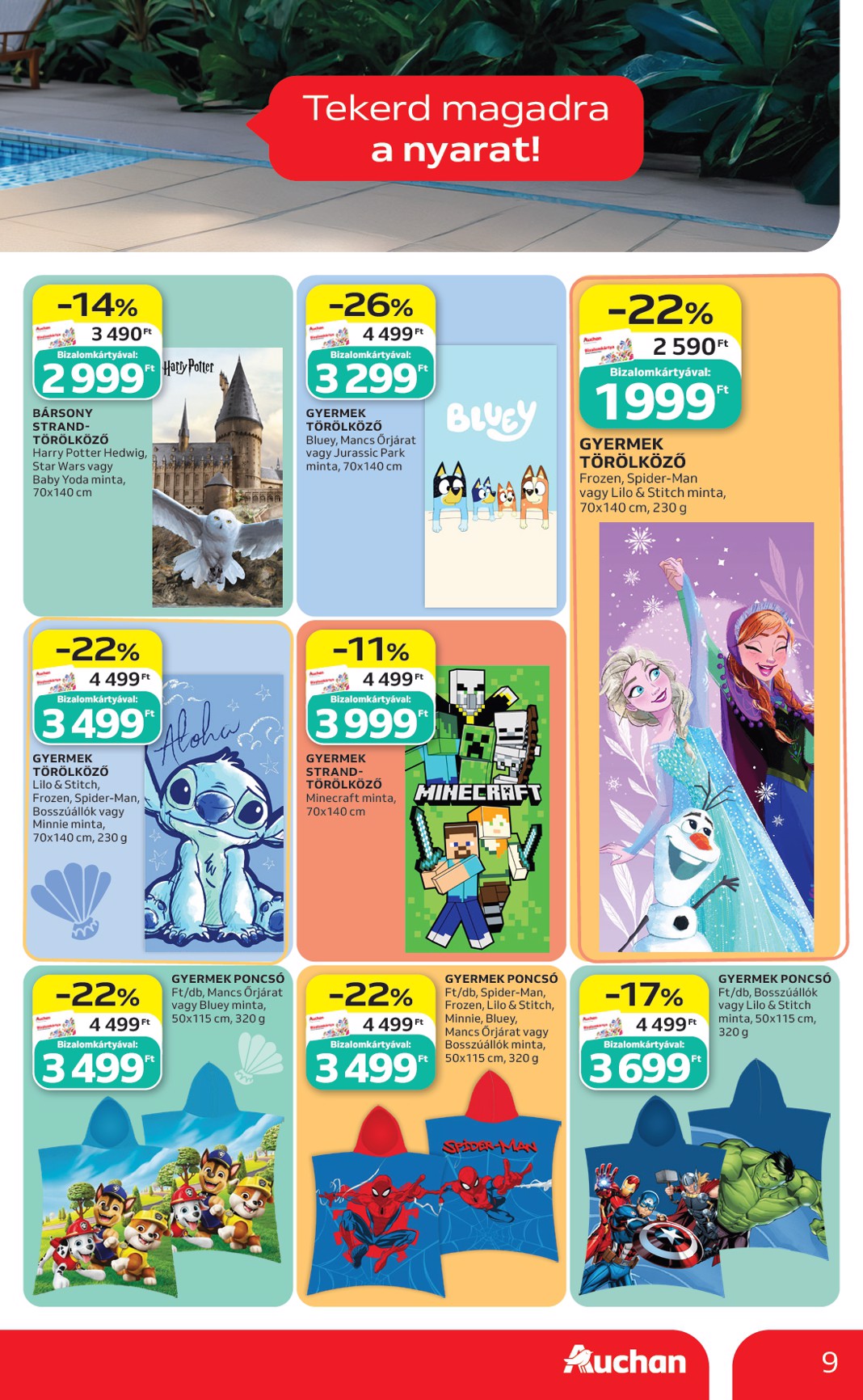 auchan - A jövőbeli Auchan Hipermarket - Strand katalógus akciós újság csütörtöktől 2026.05.28.-tól szerdától 2026.06.10.-ig érvényes. - page: 9