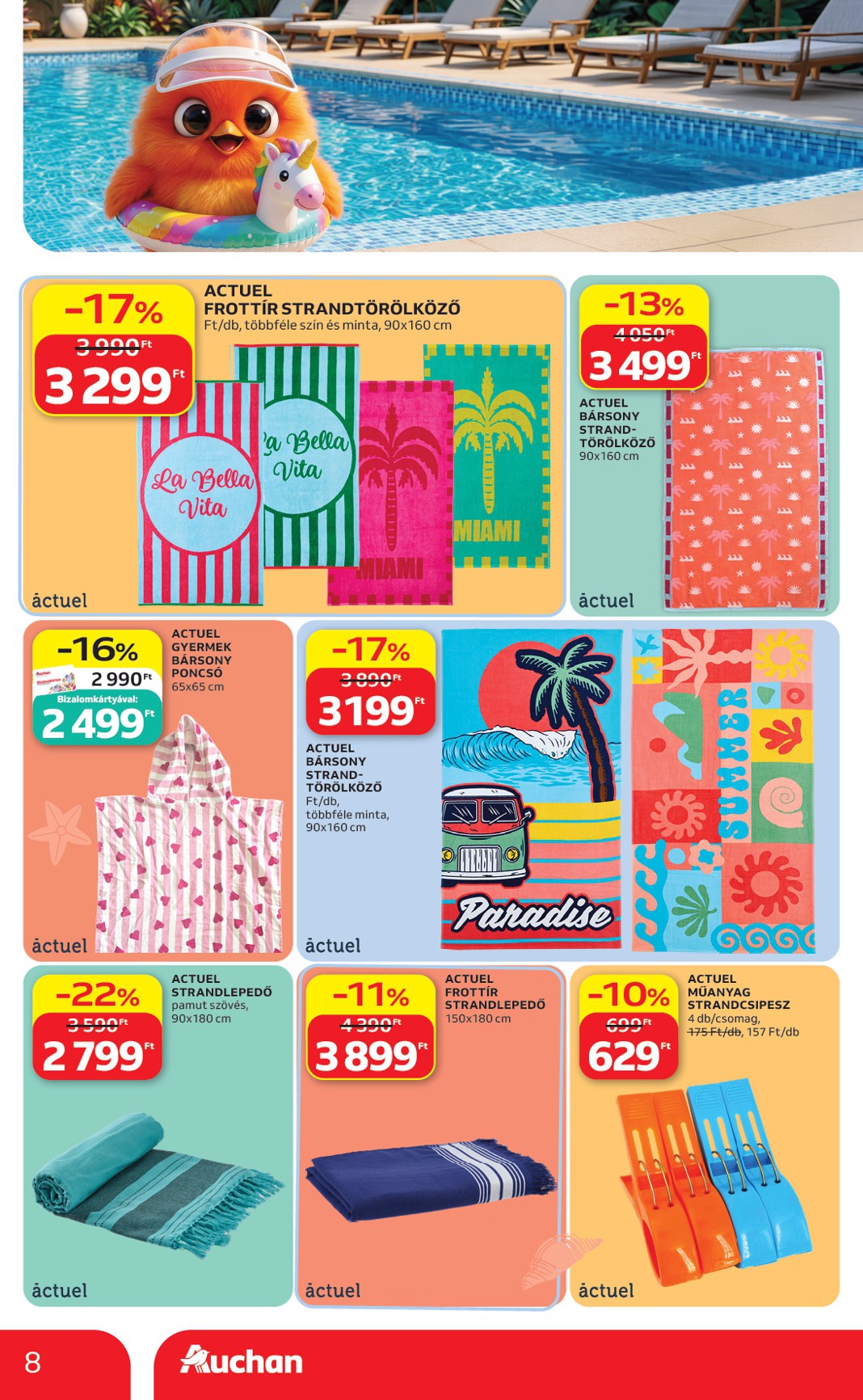 auchan - A jövőbeli Auchan Hipermarket - Strand katalógus akciós újság csütörtöktől 2026.05.28.-tól szerdától 2026.06.10.-ig érvényes. - page: 8