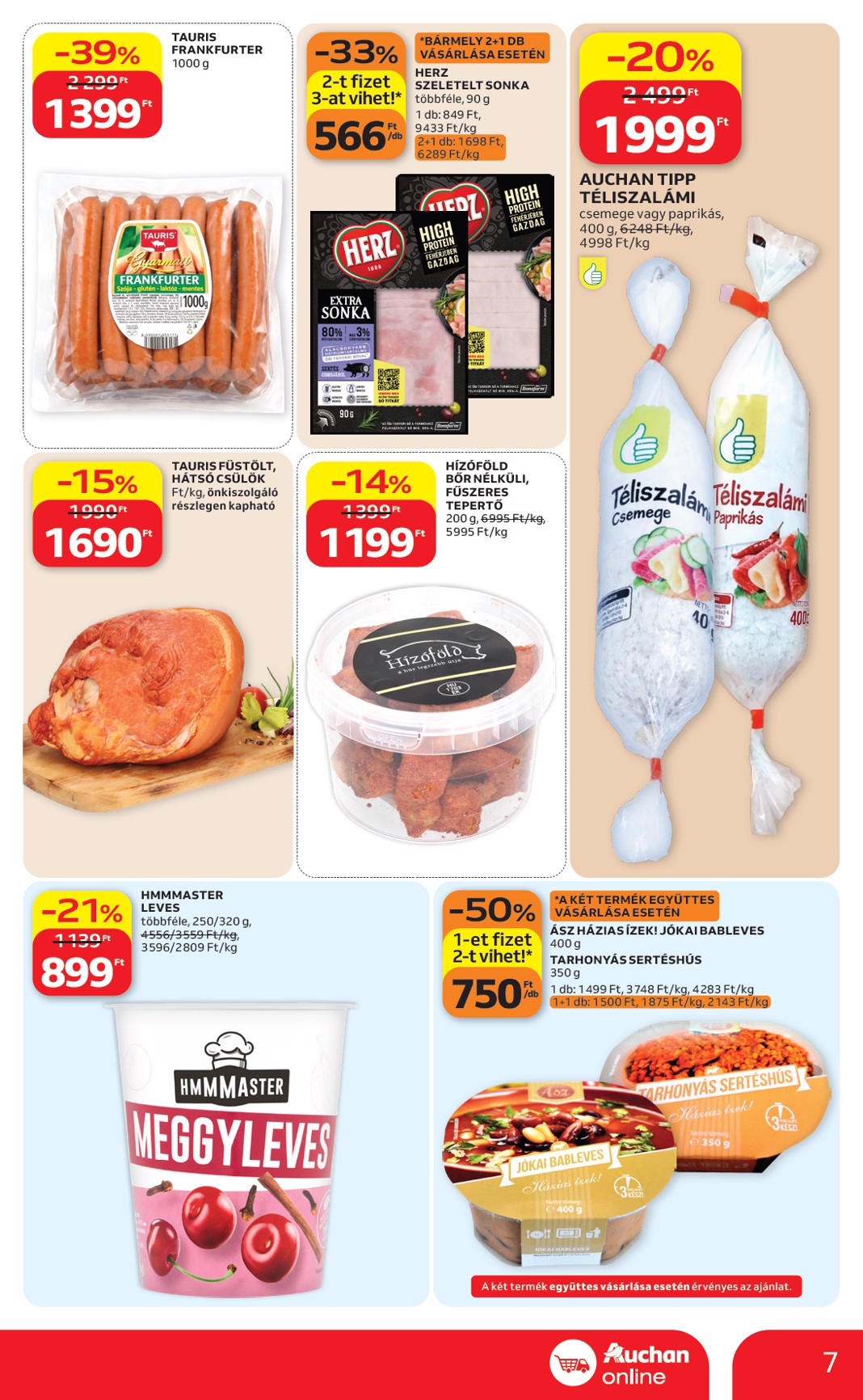 auchan - A jövőbeli Auchan szupermarket akciós újság csütörtöktől 2026.05.28.-tól szerdától 2026.06.03.-ig érvényes. - page: 7