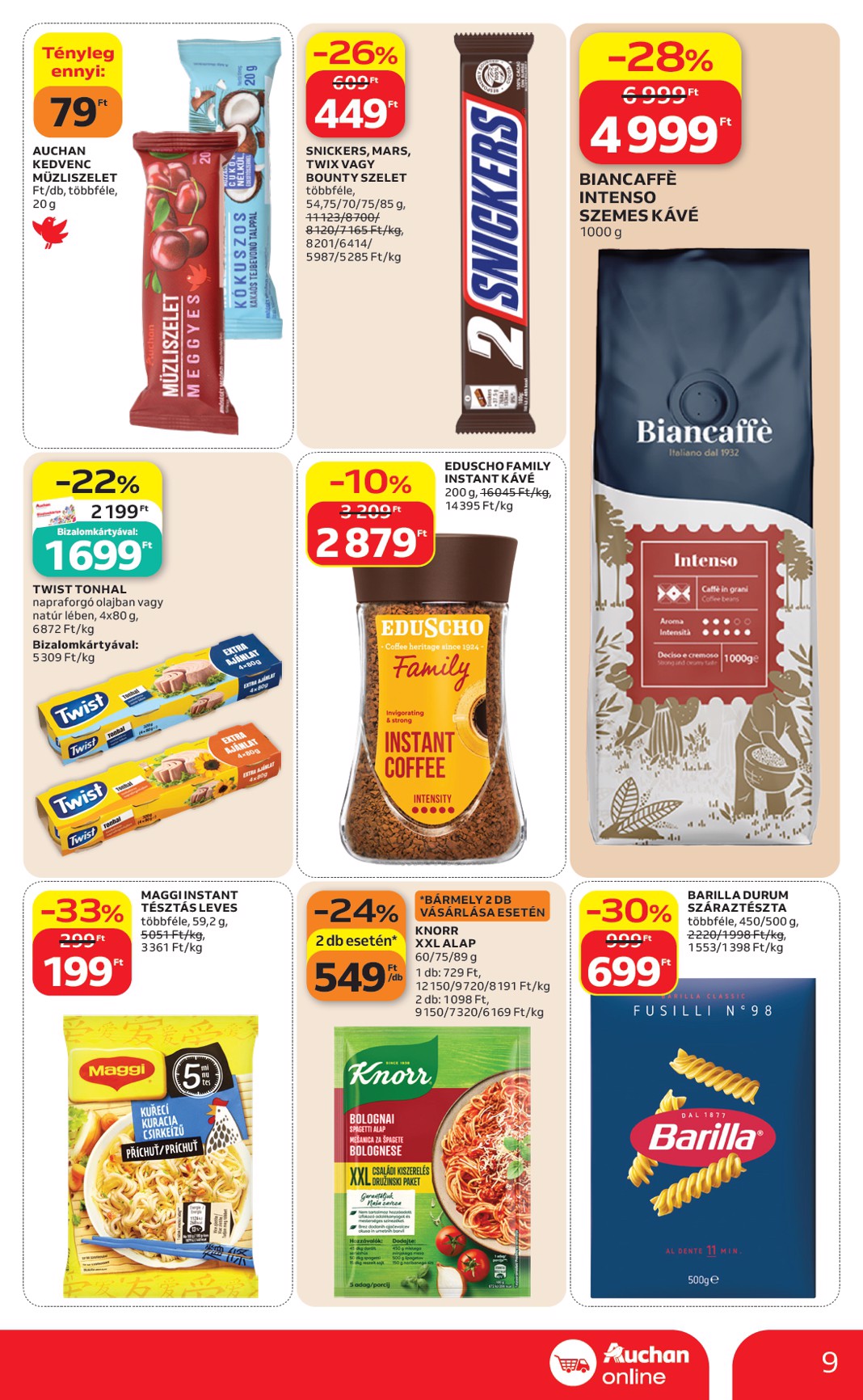 auchan - A jövőbeli Auchan szupermarket akciós újság csütörtöktől 2026.05.28.-tól szerdától 2026.06.03.-ig érvényes. - page: 9