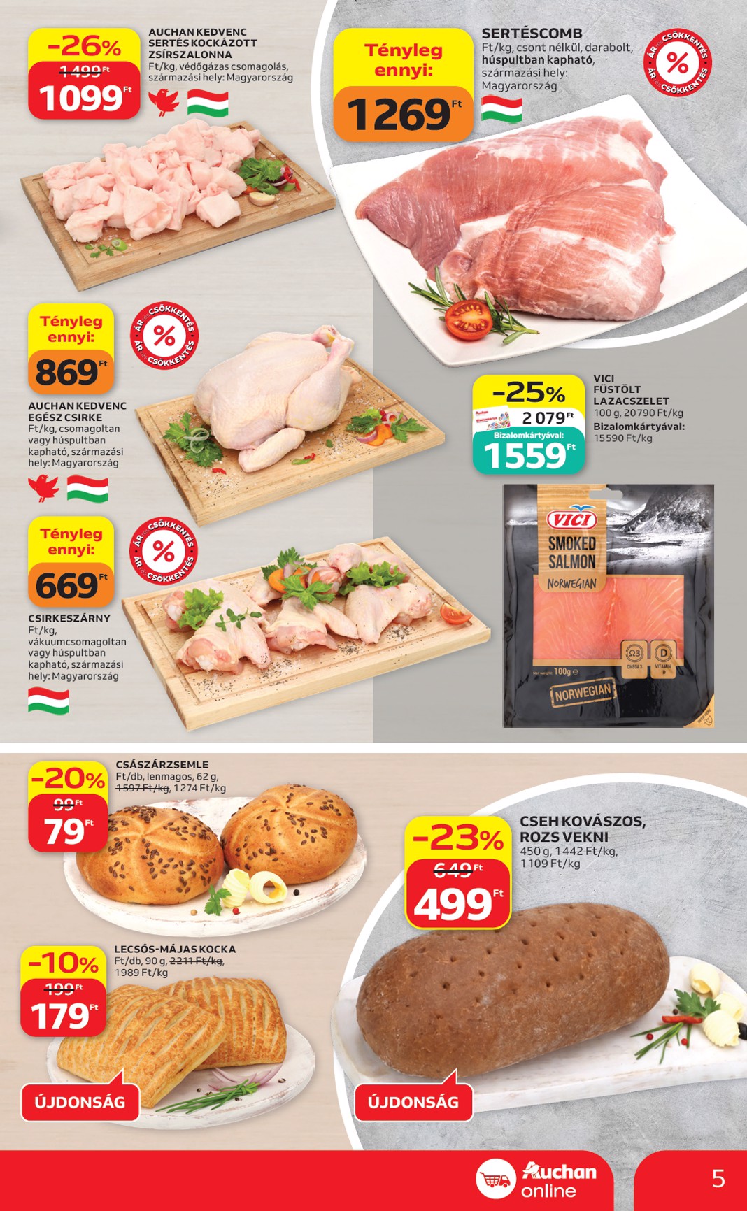 auchan - A jövőbeli Auchan szupermarket akciós újság csütörtöktől 2026.05.28.-tól szerdától 2026.06.03.-ig érvényes. - page: 5