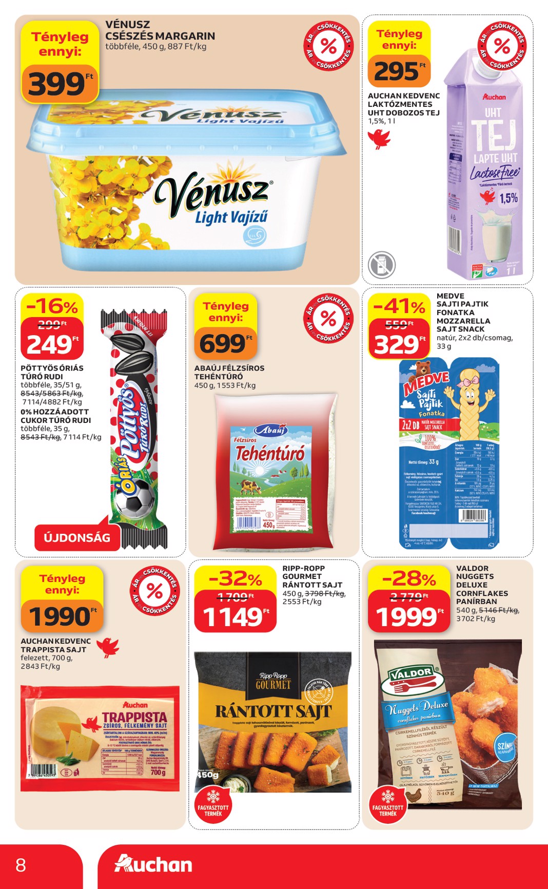 auchan - A jövőbeli Auchan szupermarket akciós újság csütörtöktől 2026.05.28.-tól szerdától 2026.06.03.-ig érvényes. - page: 8