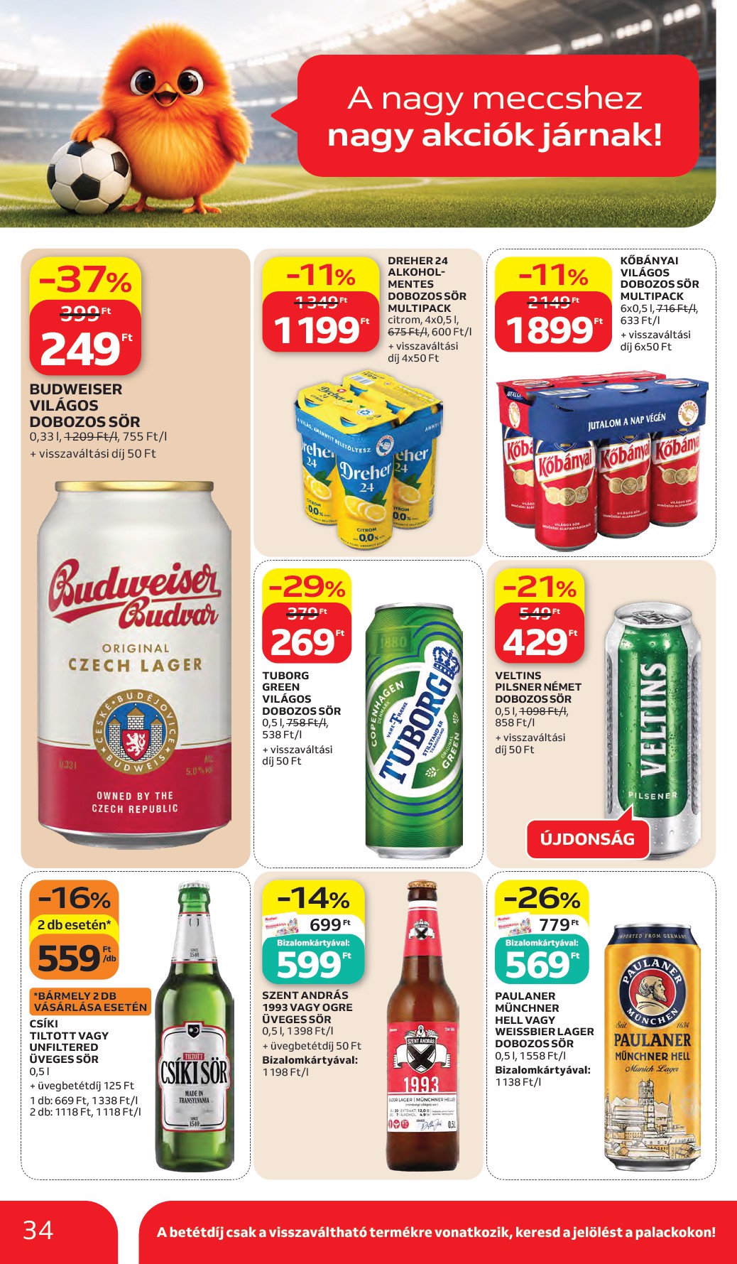 auchan - A jövőbeli Auchan hipermarket akciós újság csütörtöktől 2026.05.28.-tól szerdától 2026.06.03.-ig érvényes. - page: 34