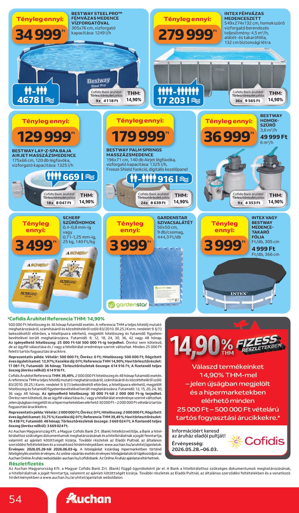auchan - A jövőbeli Auchan hipermarket akciós újság csütörtöktől 2026.05.28.-tól szerdától 2026.06.03.-ig érvényes. - page: 54