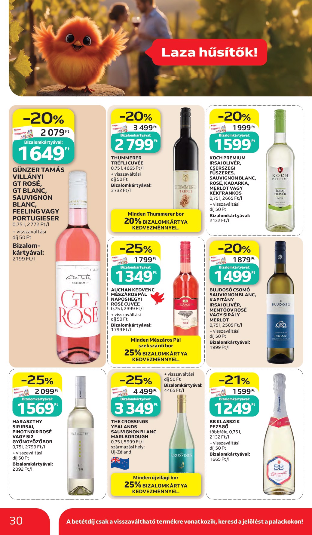 auchan - A jövőbeli Auchan hipermarket akciós újság csütörtöktől 2026.05.28.-tól szerdától 2026.06.03.-ig érvényes. - page: 30