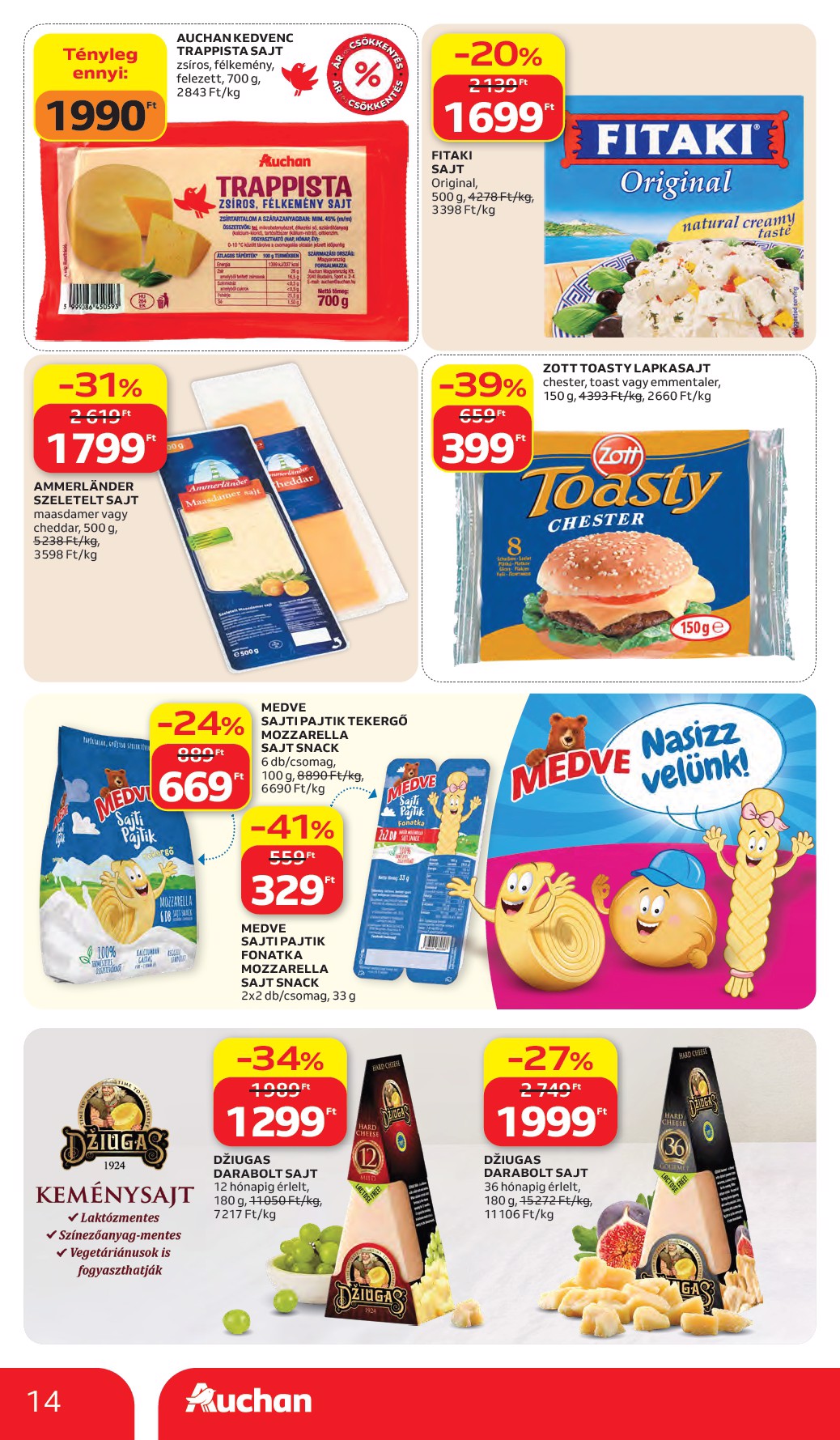 auchan - A jövőbeli Auchan hipermarket akciós újság csütörtöktől 2026.05.28.-tól szerdától 2026.06.03.-ig érvényes. - page: 14