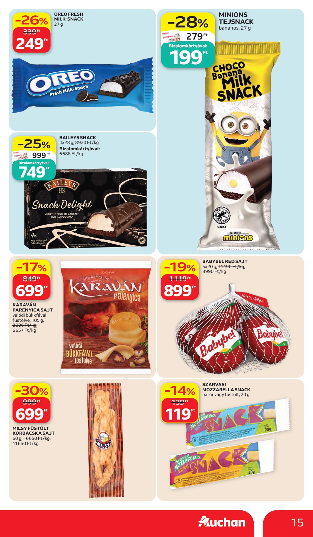 auchan - A jövőbeli Auchan hipermarket akciós újság csütörtöktől 2026.05.28.-tól szerdától 2026.06.03.-ig érvényes. - page: 15