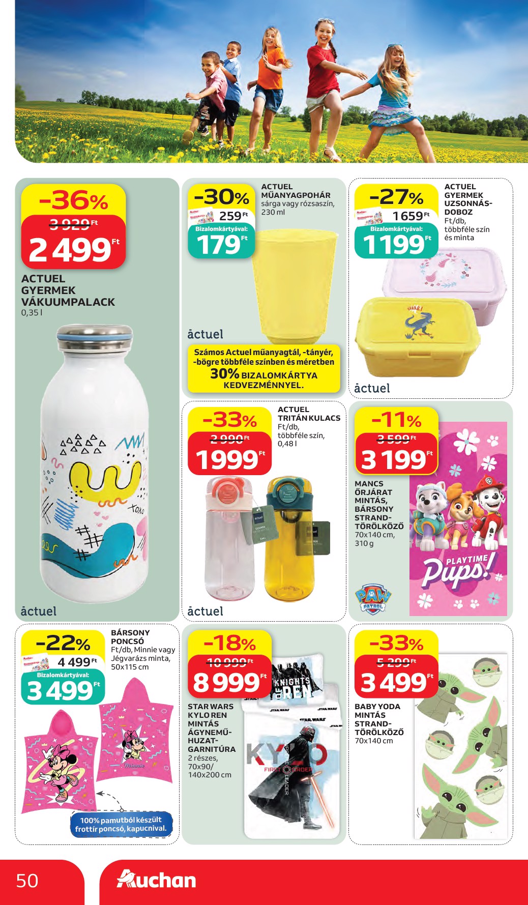 auchan - A jövőbeli Auchan hipermarket akciós újság csütörtöktől 2026.05.28.-tól szerdától 2026.06.03.-ig érvényes. - page: 50