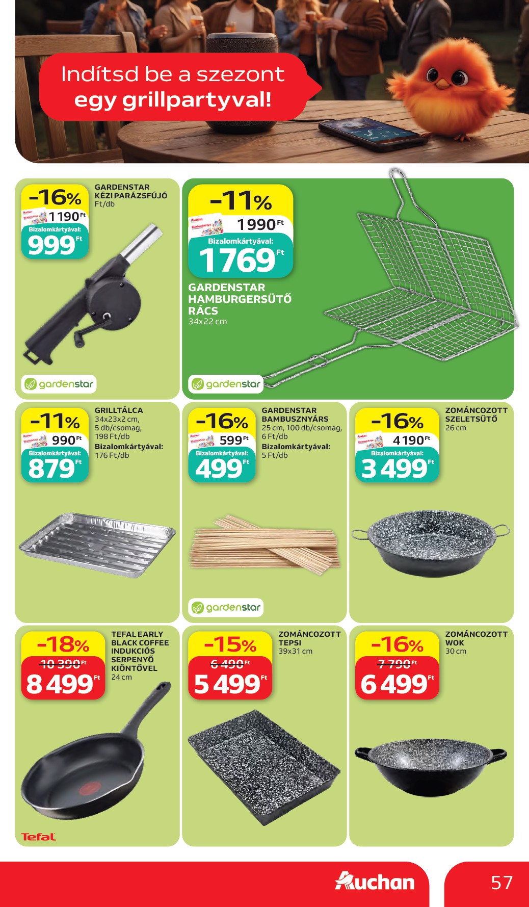 auchan - A jövőbeli Auchan hipermarket akciós újság csütörtöktől 2026.05.28.-tól szerdától 2026.06.03.-ig érvényes. - page: 57