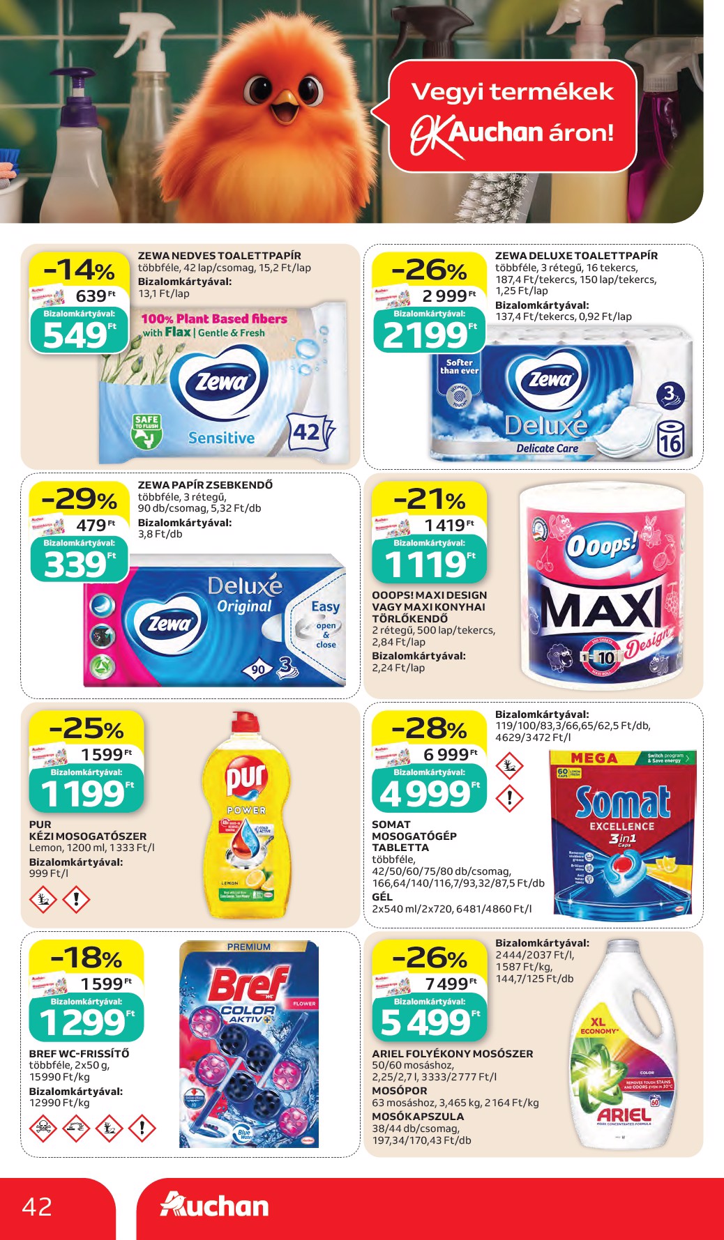 auchan - A jövőbeli Auchan hipermarket akciós újság csütörtöktől 2026.05.28.-tól szerdától 2026.06.03.-ig érvényes. - page: 42