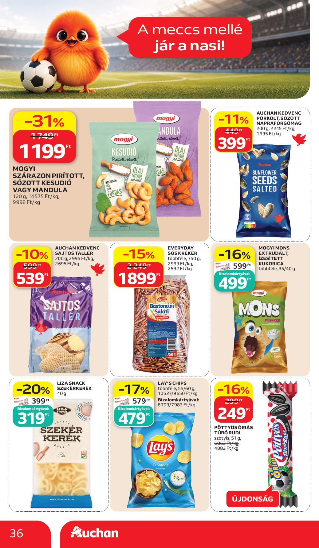 auchan - A jövőbeli Auchan hipermarket akciós újság csütörtöktől 2026.05.28.-tól szerdától 2026.06.03.-ig érvényes. - page: 36