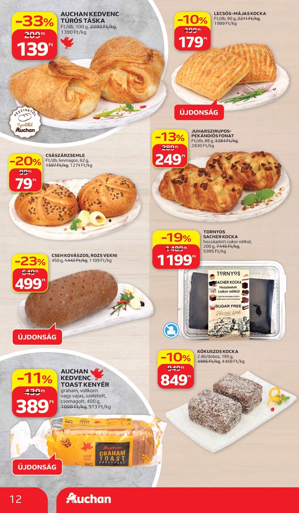 auchan - A jövőbeli Auchan hipermarket akciós újság csütörtöktől 2026.05.28.-tól szerdától 2026.06.03.-ig érvényes. - page: 12