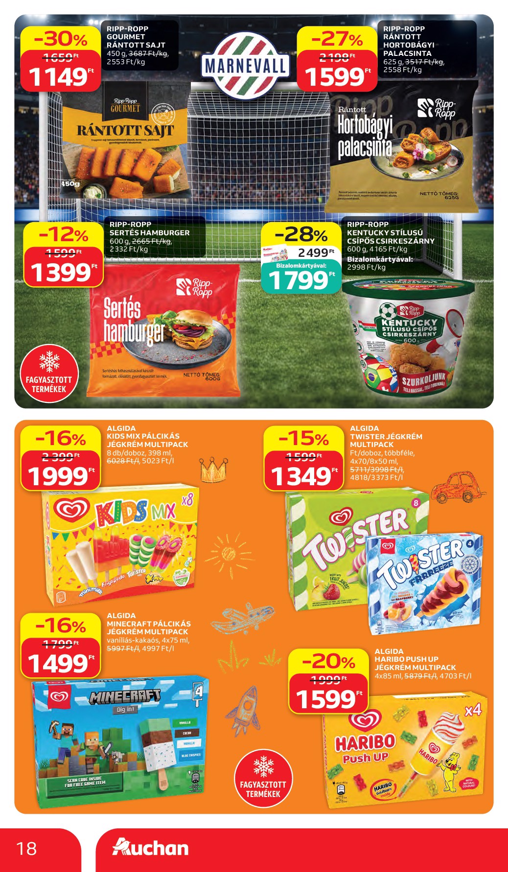 auchan - A jövőbeli Auchan hipermarket akciós újság csütörtöktől 2026.05.28.-tól szerdától 2026.06.03.-ig érvényes. - page: 18