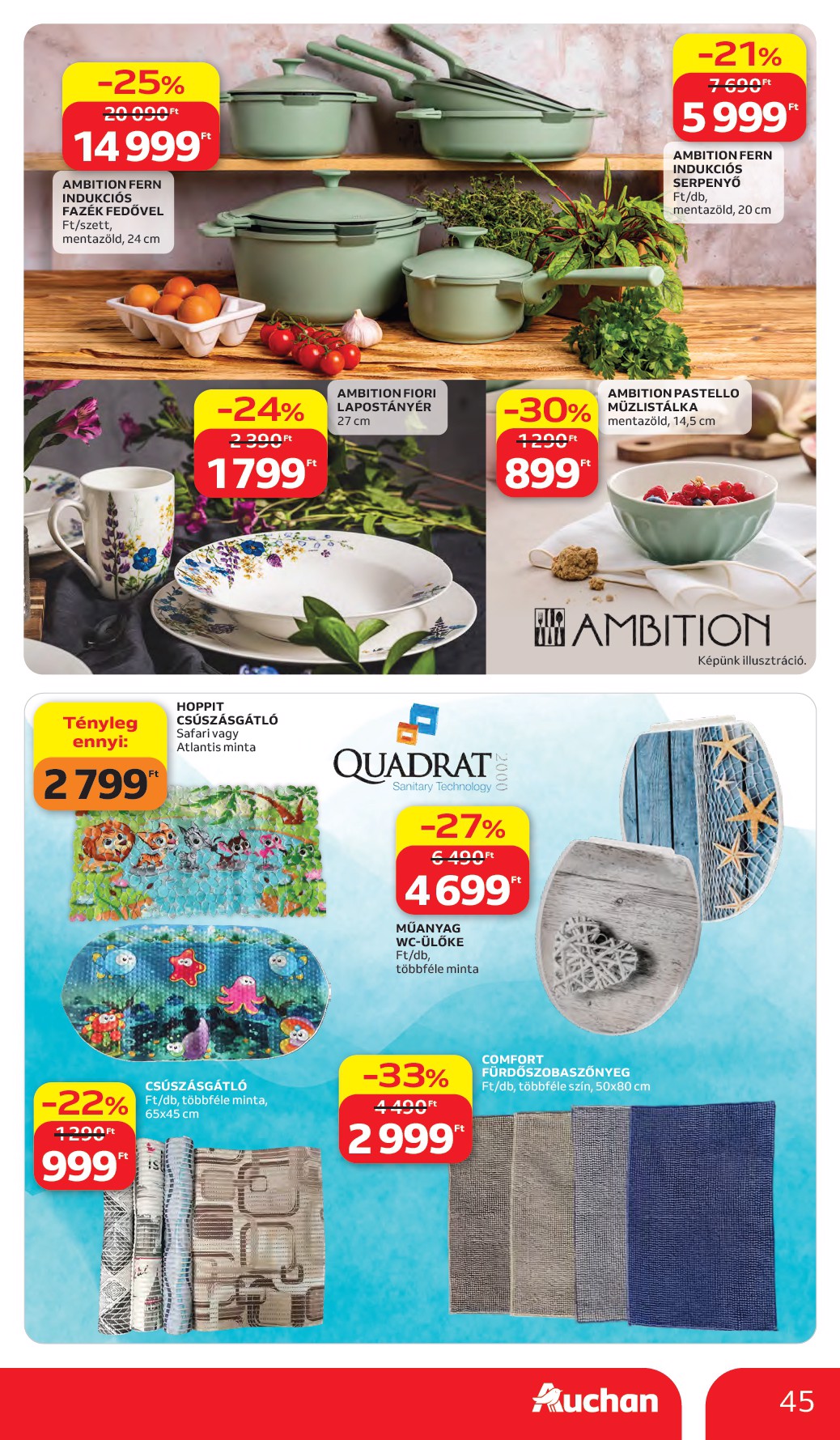 auchan - A jövőbeli Auchan hipermarket akciós újság csütörtöktől 2026.05.28.-tól szerdától 2026.06.03.-ig érvényes. - page: 45