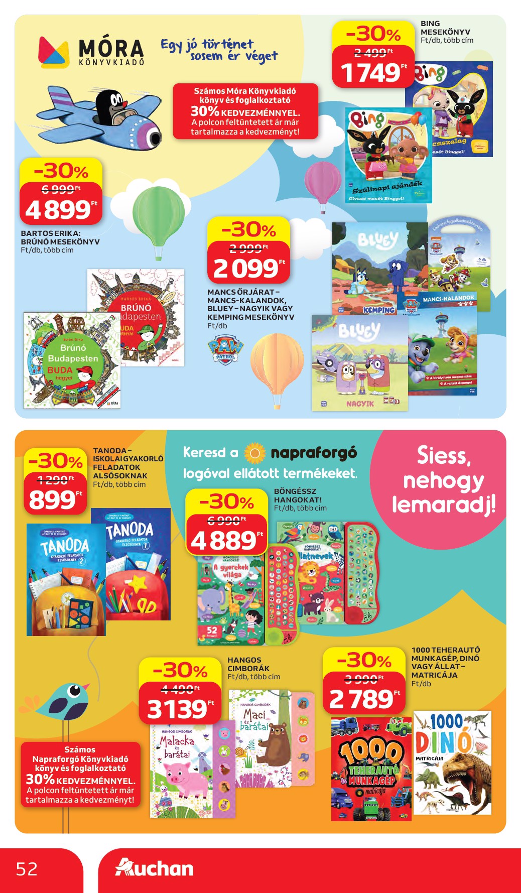 auchan - A jövőbeli Auchan hipermarket akciós újság csütörtöktől 2026.05.28.-tól szerdától 2026.06.03.-ig érvényes. - page: 52