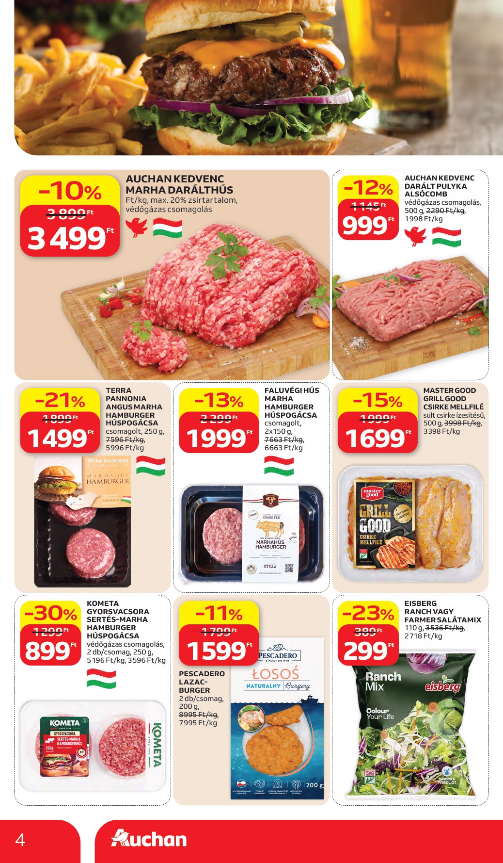 auchan - A jövőbeli Auchan hipermarket akciós újság csütörtöktől 2026.05.28.-tól szerdától 2026.06.03.-ig érvényes. - page: 4