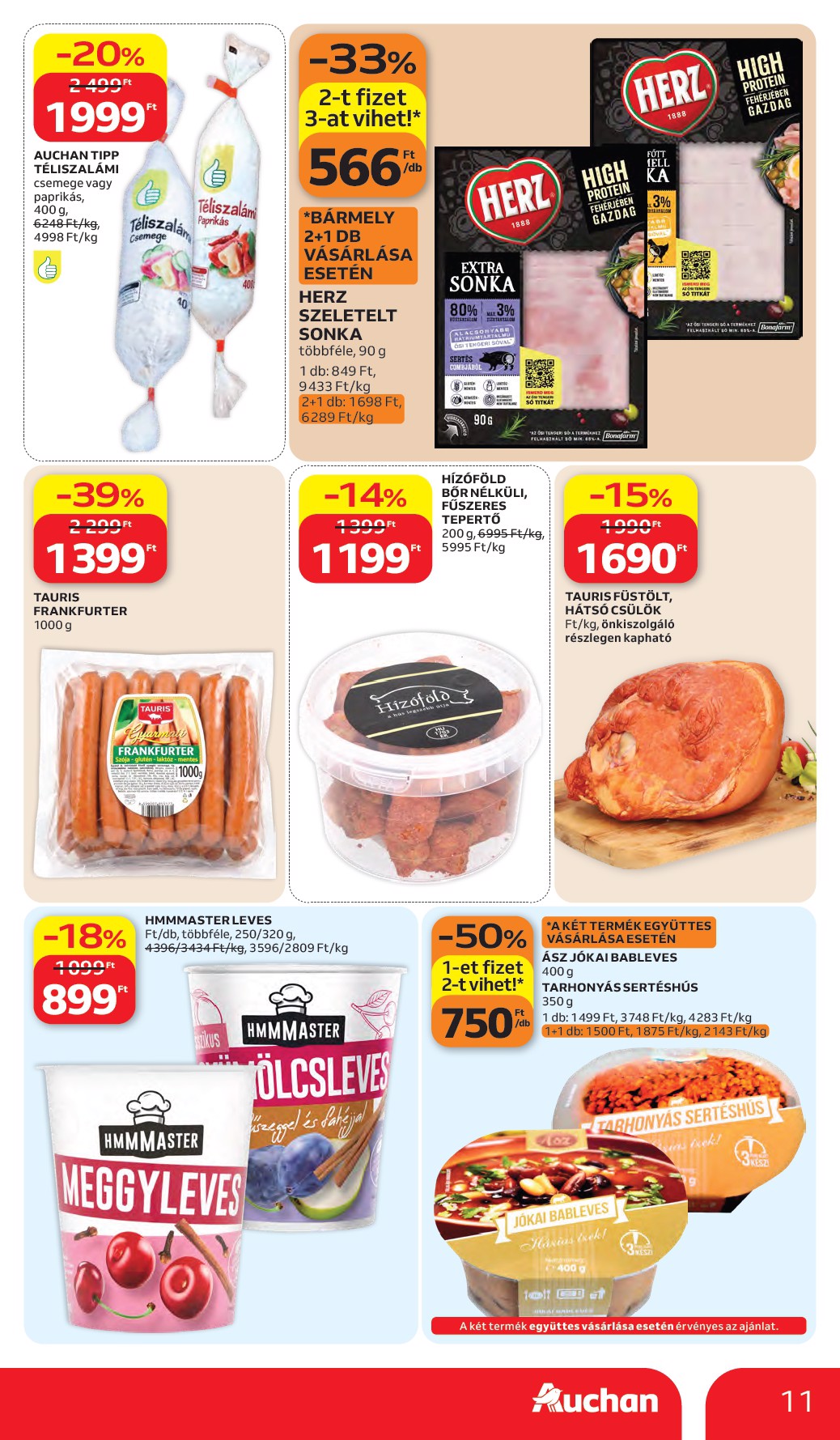 auchan - A jövőbeli Auchan hipermarket akciós újság csütörtöktől 2026.05.28.-tól szerdától 2026.06.03.-ig érvényes. - page: 11