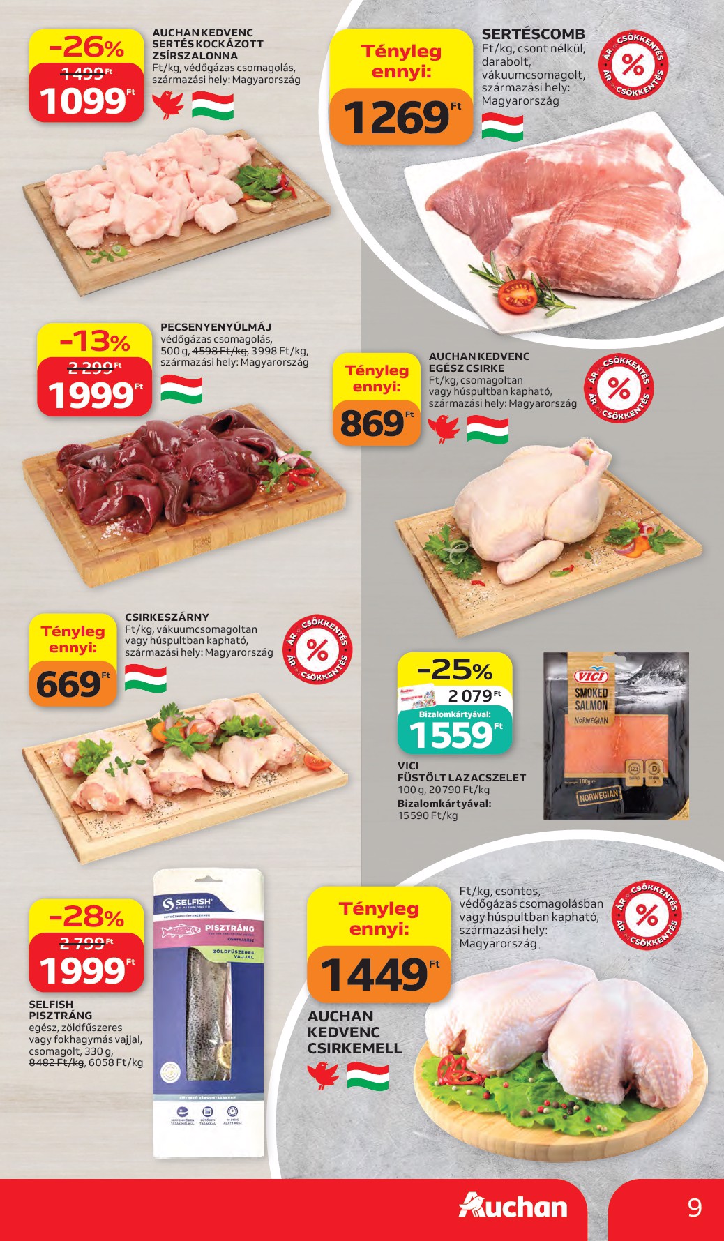 auchan - A jövőbeli Auchan hipermarket akciós újság csütörtöktől 2026.05.28.-tól szerdától 2026.06.03.-ig érvényes. - page: 9