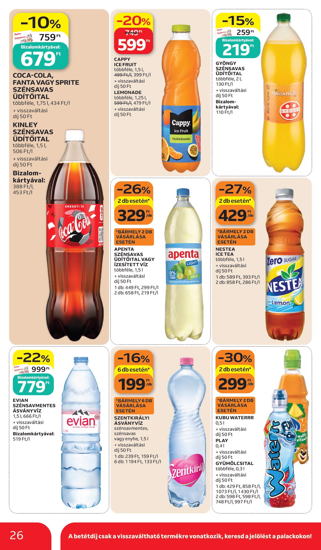 auchan - A jövőbeli Auchan hipermarket akciós újság csütörtöktől 2026.05.28.-tól szerdától 2026.06.03.-ig érvényes. - page: 26