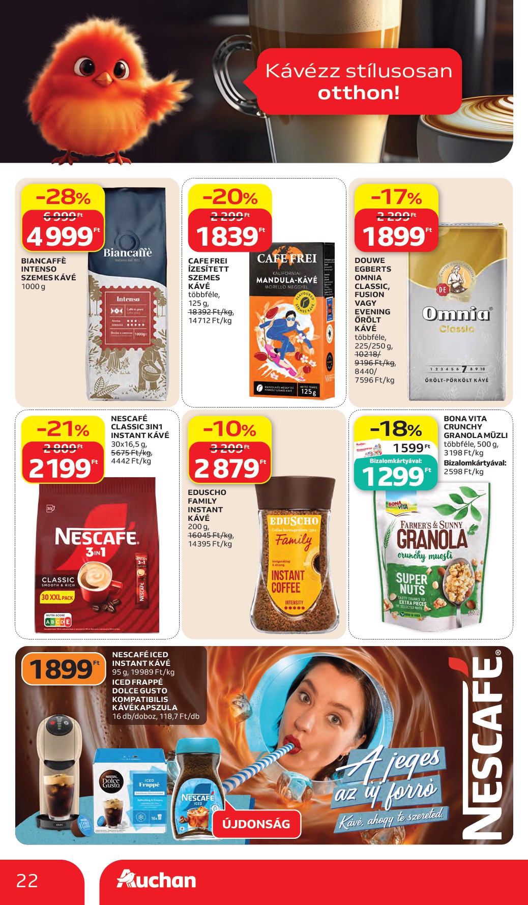 auchan - A jövőbeli Auchan hipermarket akciós újság csütörtöktől 2026.05.28.-tól szerdától 2026.06.03.-ig érvényes. - page: 22