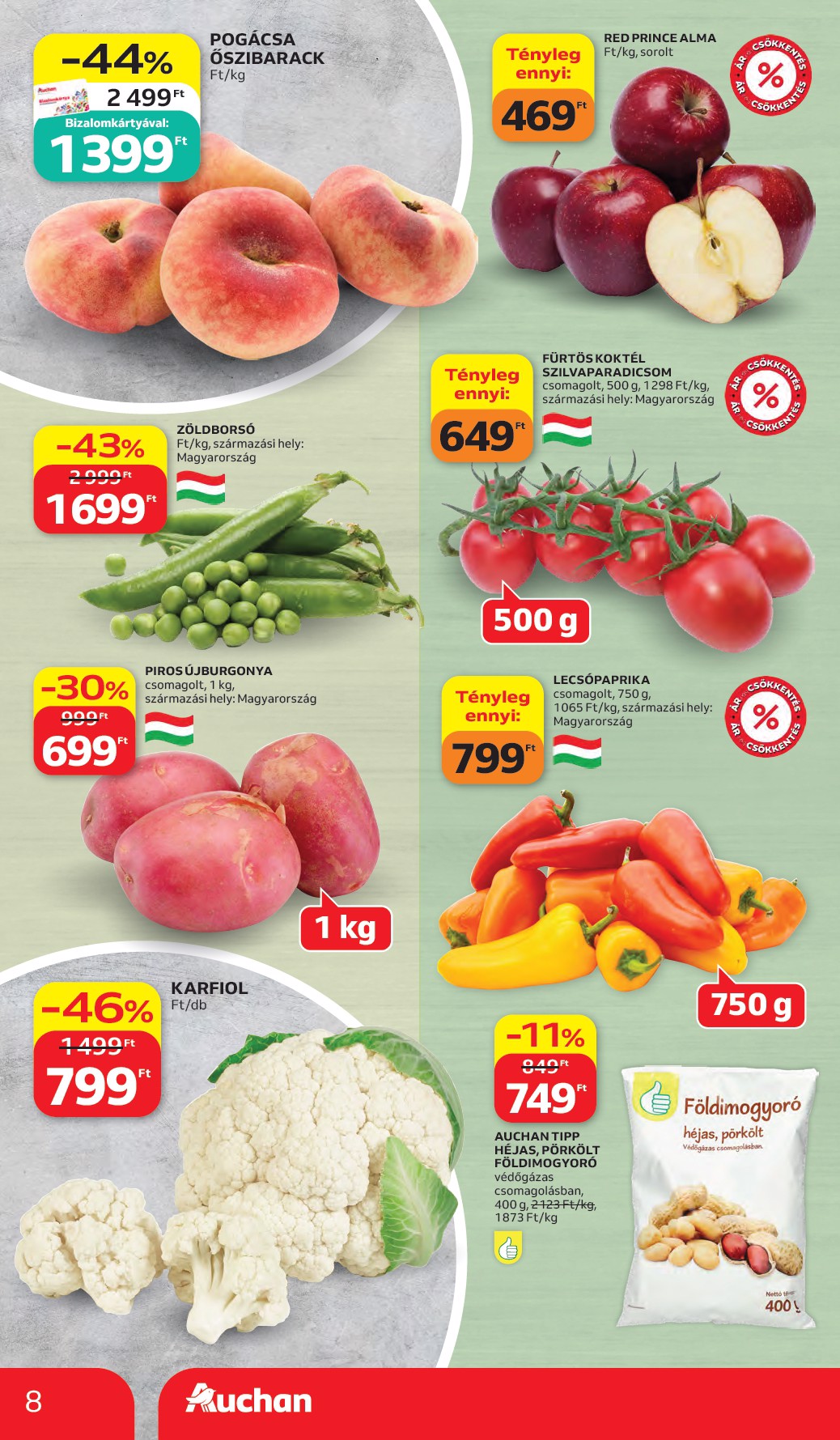 auchan - A jövőbeli Auchan hipermarket akciós újság csütörtöktől 2026.05.28.-tól szerdától 2026.06.03.-ig érvényes. - page: 8