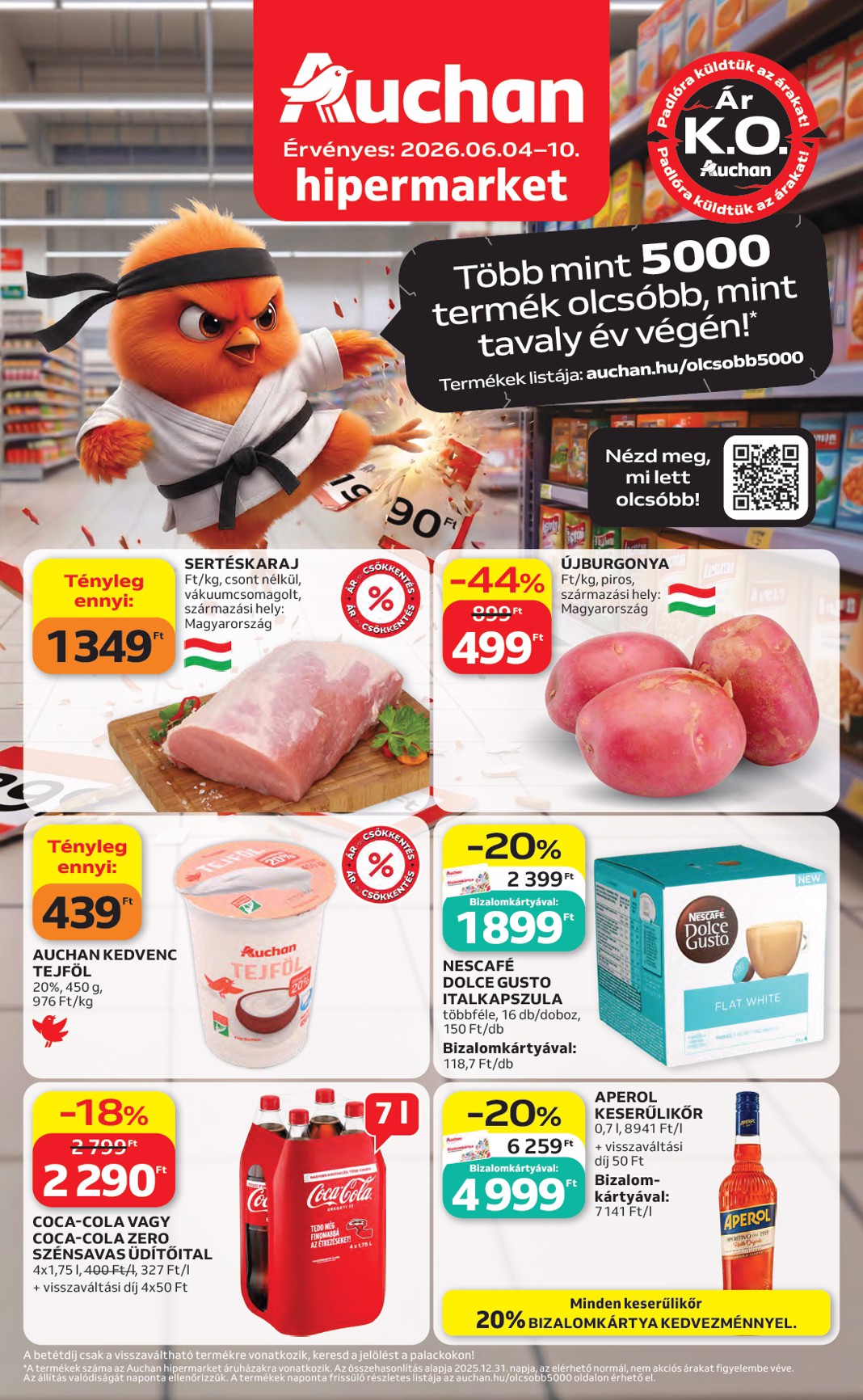 auchan - A jövőbeli Auchan hipermarket akciós újság csütörtöktől 2026.06.04.-tól szerdától 2026.06.10.-ig érvényes.