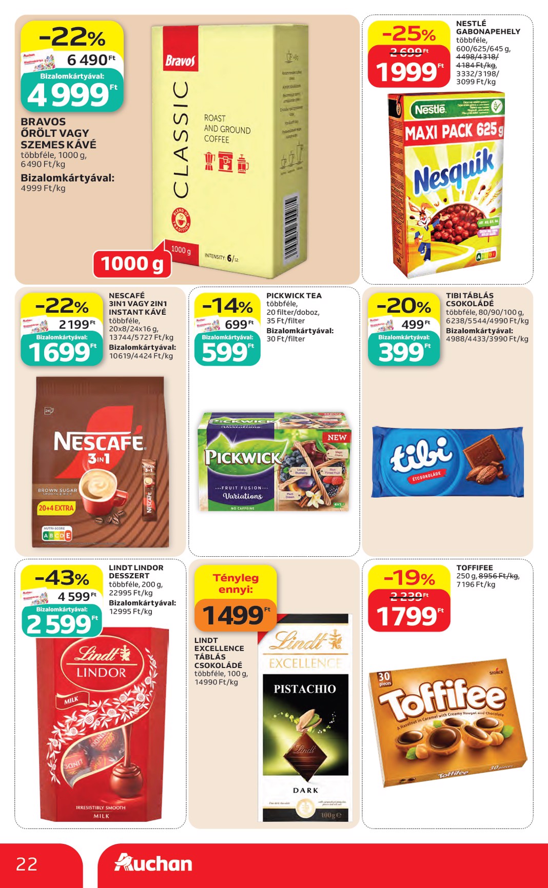 auchan - A jövőbeli Auchan hipermarket akciós újság csütörtöktől 2026.06.04.-tól szerdától 2026.06.10.-ig érvényes. - page: 22