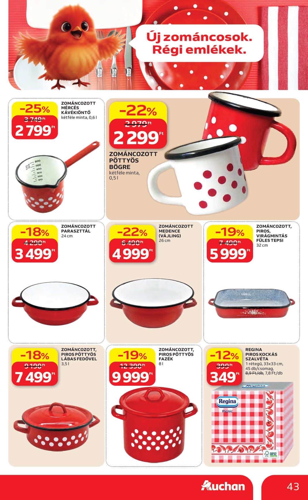 auchan - A jövőbeli Auchan hipermarket akciós újság csütörtöktől 2026.06.04.-tól szerdától 2026.06.10.-ig érvényes. - page: 43