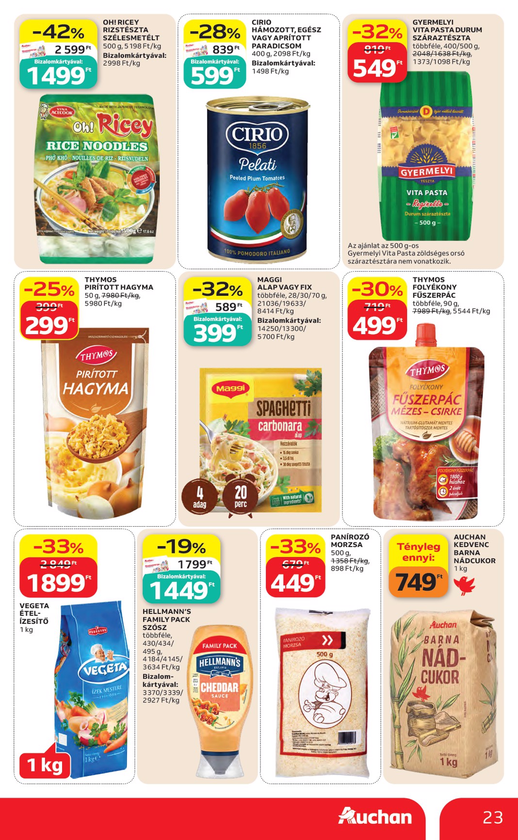 auchan - A jövőbeli Auchan hipermarket akciós újság csütörtöktől 2026.06.04.-tól szerdától 2026.06.10.-ig érvényes. - page: 23