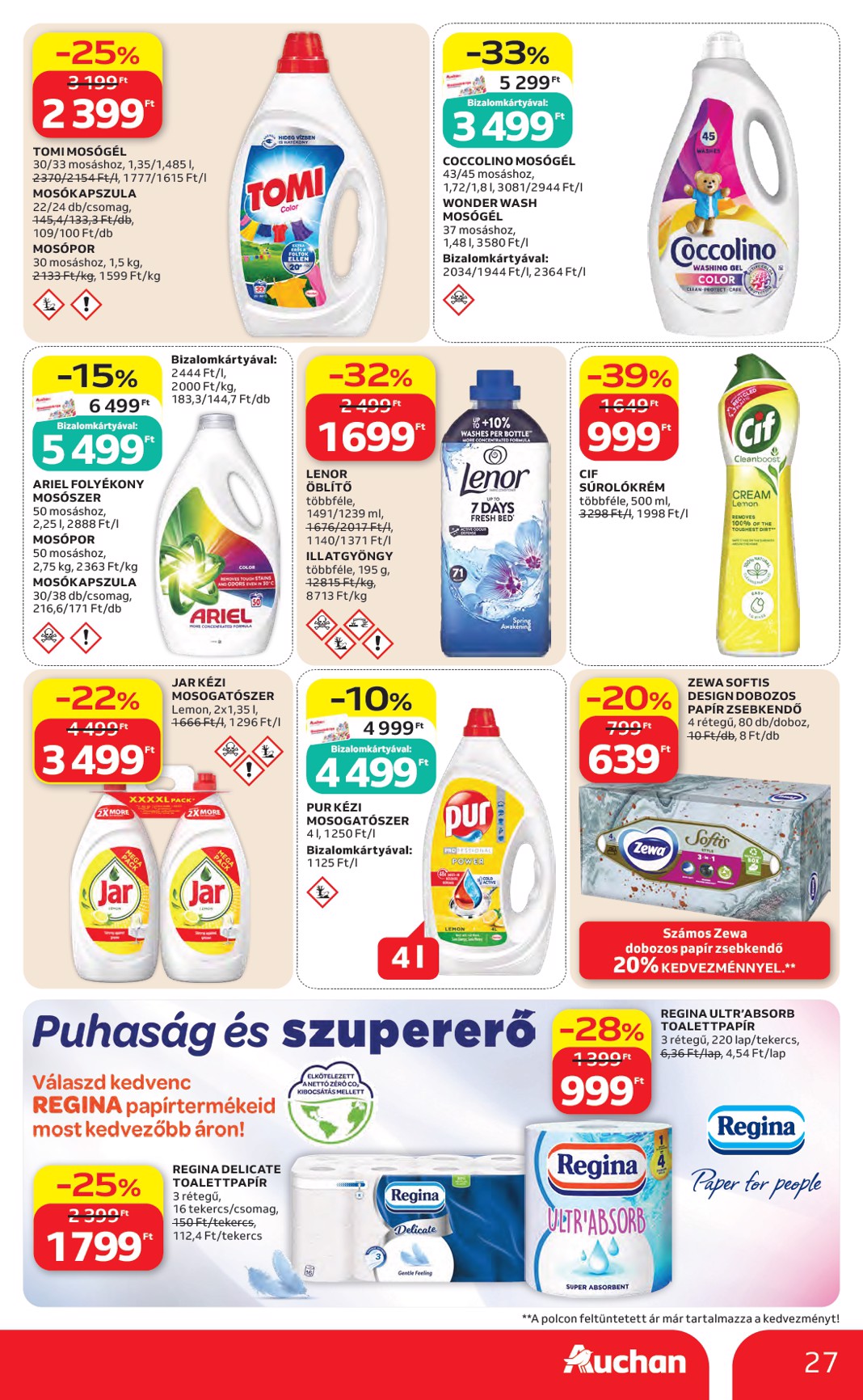 auchan - A jövőbeli Auchan hipermarket akciós újság csütörtöktől 2026.06.04.-tól szerdától 2026.06.10.-ig érvényes. - page: 27