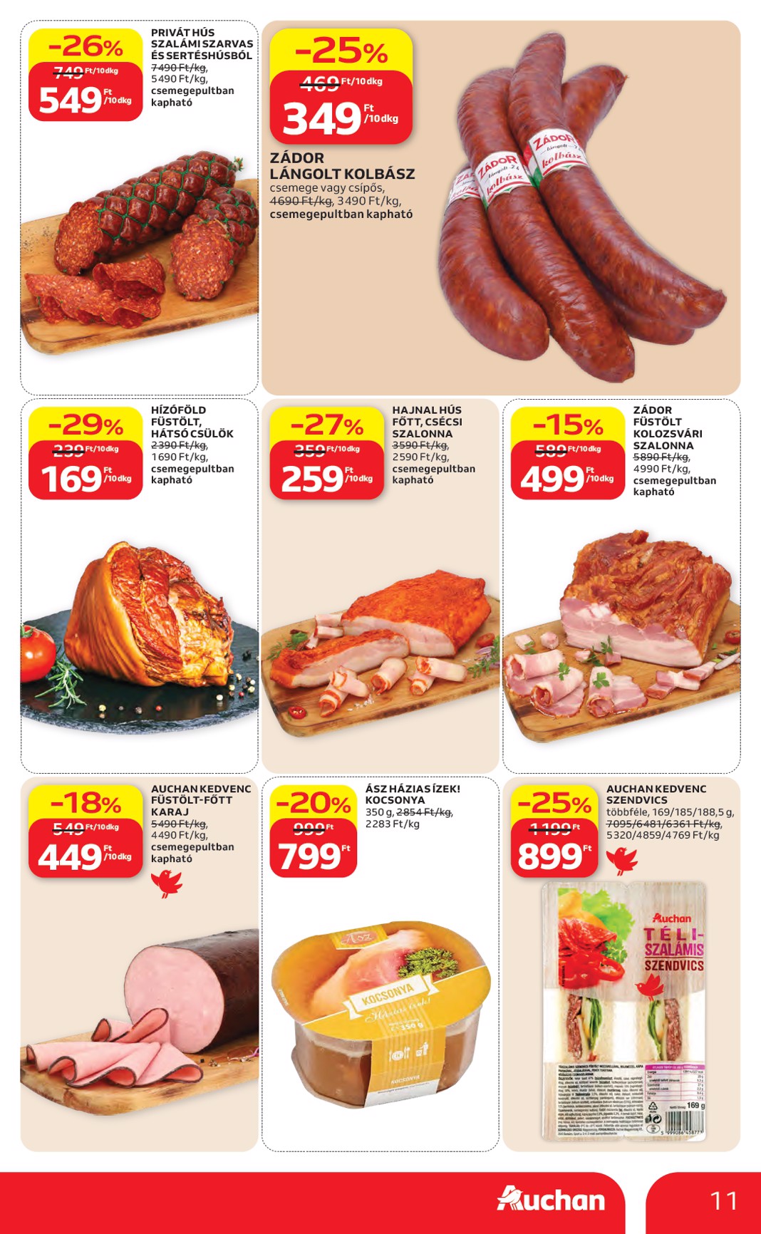 auchan - A jövőbeli Auchan hipermarket akciós újság csütörtöktől 2026.06.04.-tól szerdától 2026.06.10.-ig érvényes. - page: 11