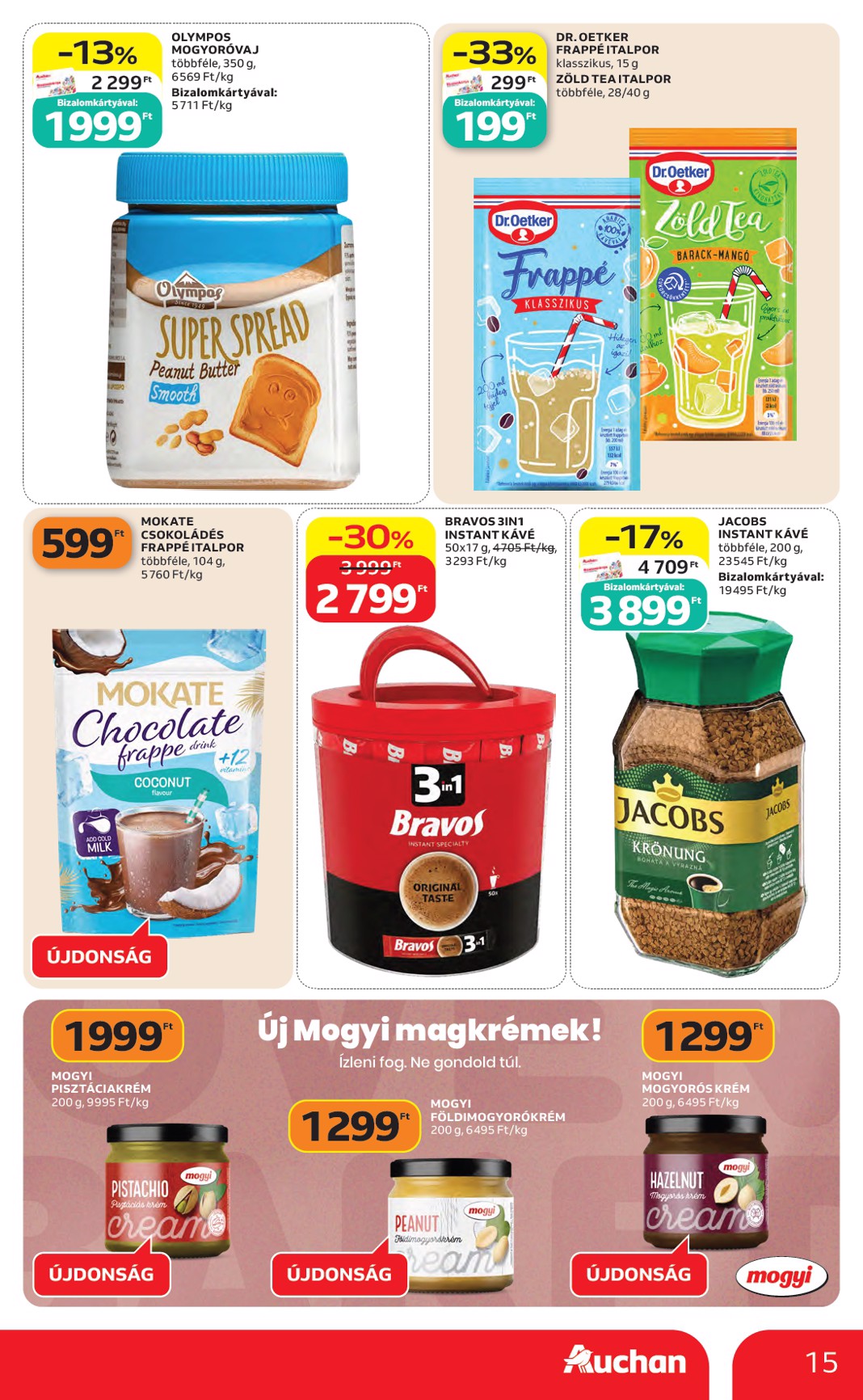 auchan - A jövőbeli Auchan hipermarket akciós újság csütörtöktől 2026.06.04.-tól szerdától 2026.06.10.-ig érvényes. - page: 15