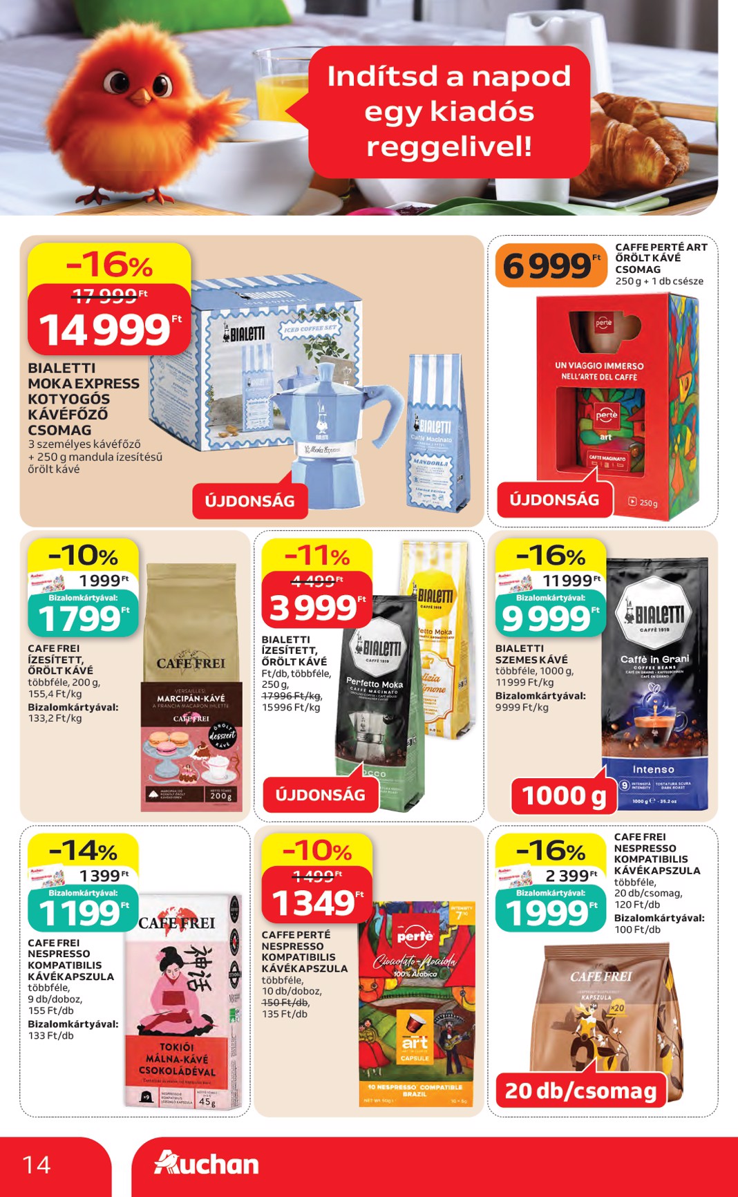 auchan - A jövőbeli Auchan hipermarket akciós újság csütörtöktől 2026.06.04.-tól szerdától 2026.06.10.-ig érvényes. - page: 14