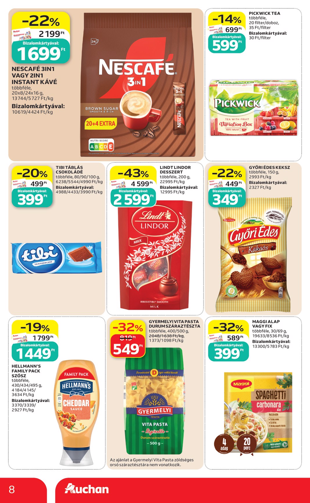 auchan - A jövőbeli Auchan szupermarket akciós újság csütörtöktől 2026.06.04.-tól szerdától 2026.06.10.-ig érvényes. - page: 8