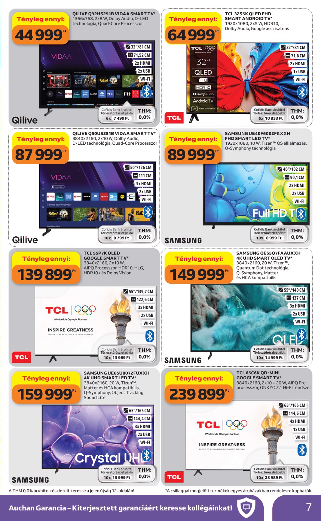 auchan - A jövőbeli Auchan - Műszaki cikk ajánlataink akciós újság csütörtöktől 2026.06.04.-tól szerdától 2026.06.17.-ig érvényes. - page: 7