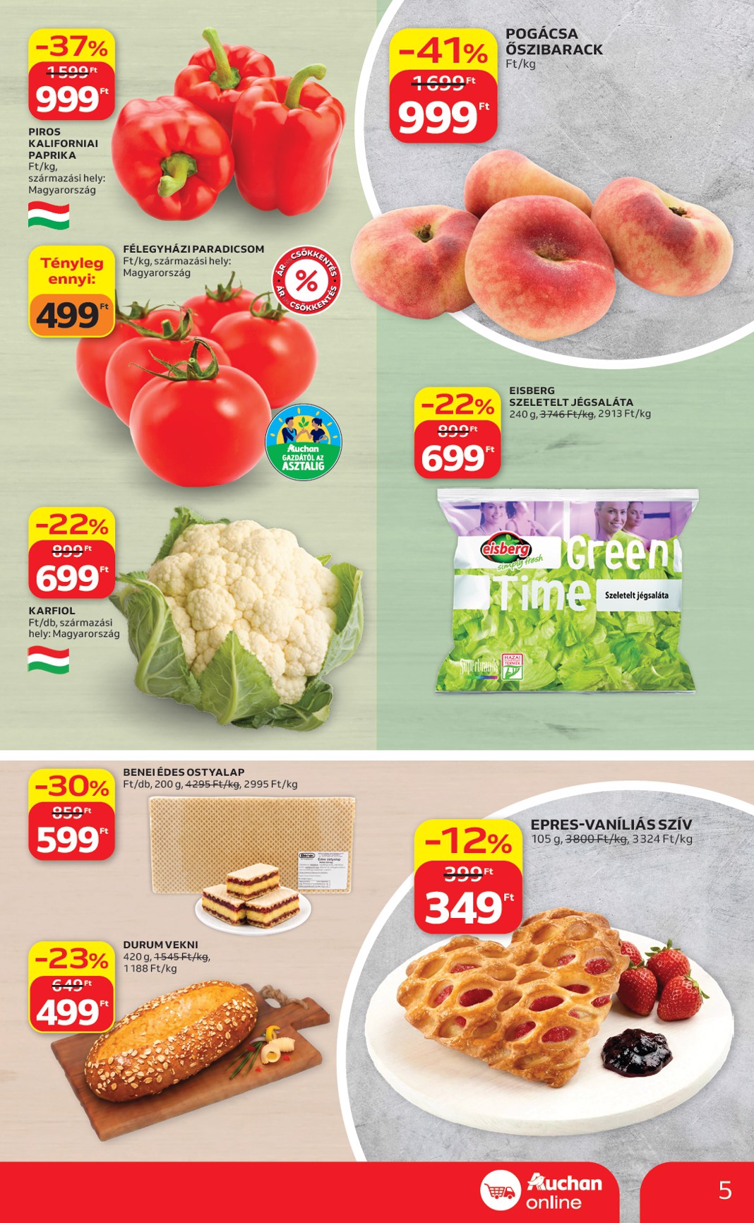 auchan - Aktuális Auchan Szupermarket szórólap érvényes csütörtöktől 2026.06.18.-től szerdától 2026.06.24.-ig - page: 5