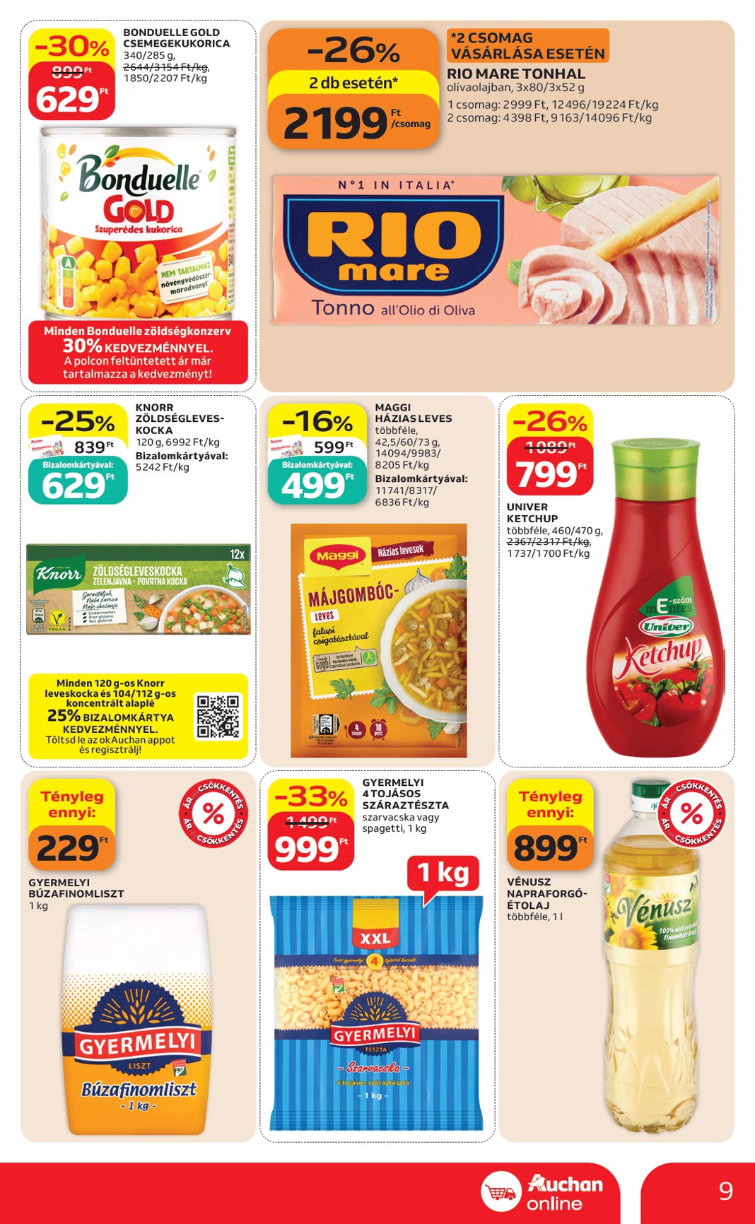 auchan - Aktuális Auchan Szupermarket szórólap érvényes csütörtöktől 2026.06.18.-től szerdától 2026.06.24.-ig - page: 9