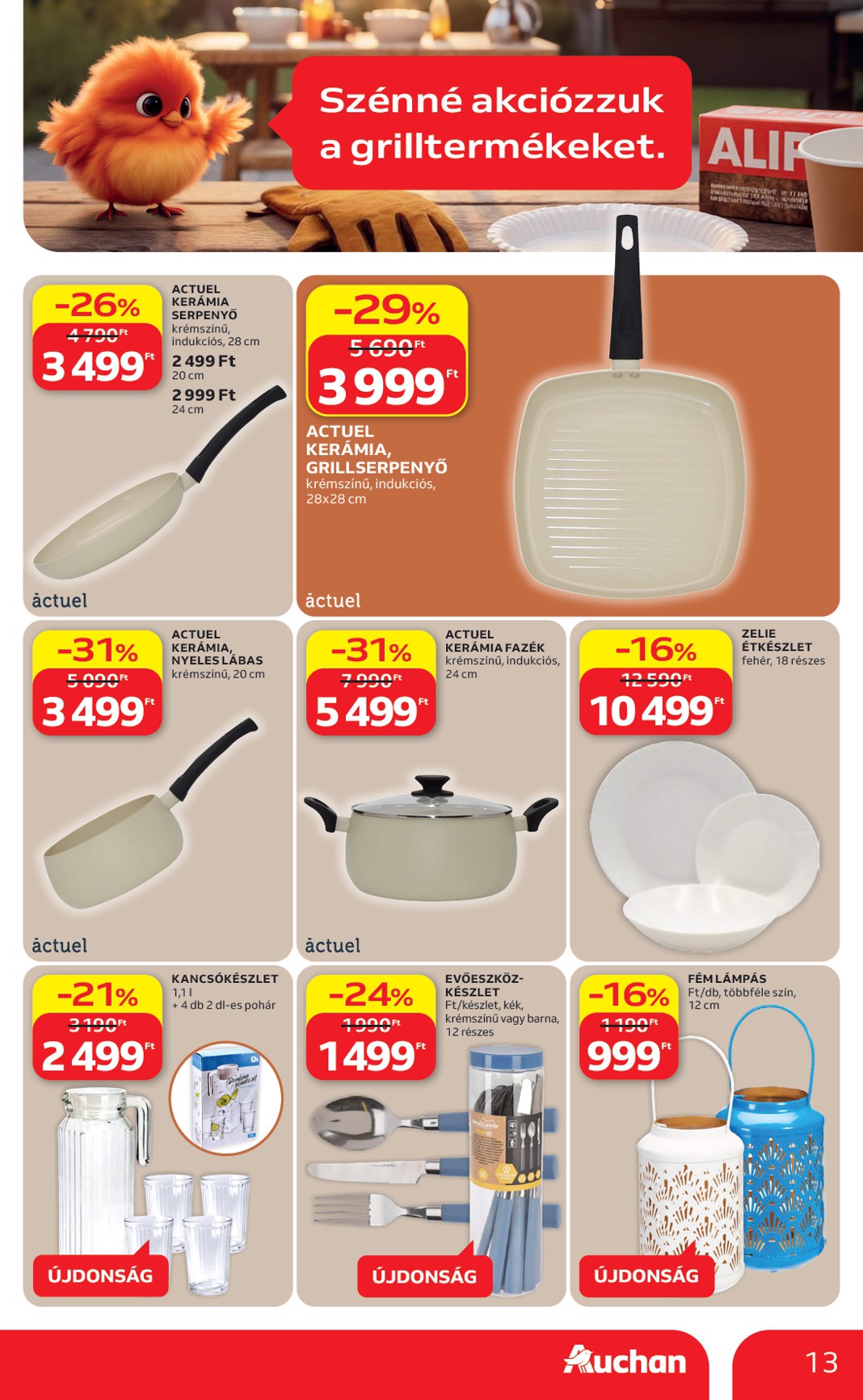 auchan - Aktuális Auchan Hipermarket - Grill ajánlataink szórólap érvényes csütörtöktől 2026.06.18.-től szerdától 2026.06.24.-ig - page: 13