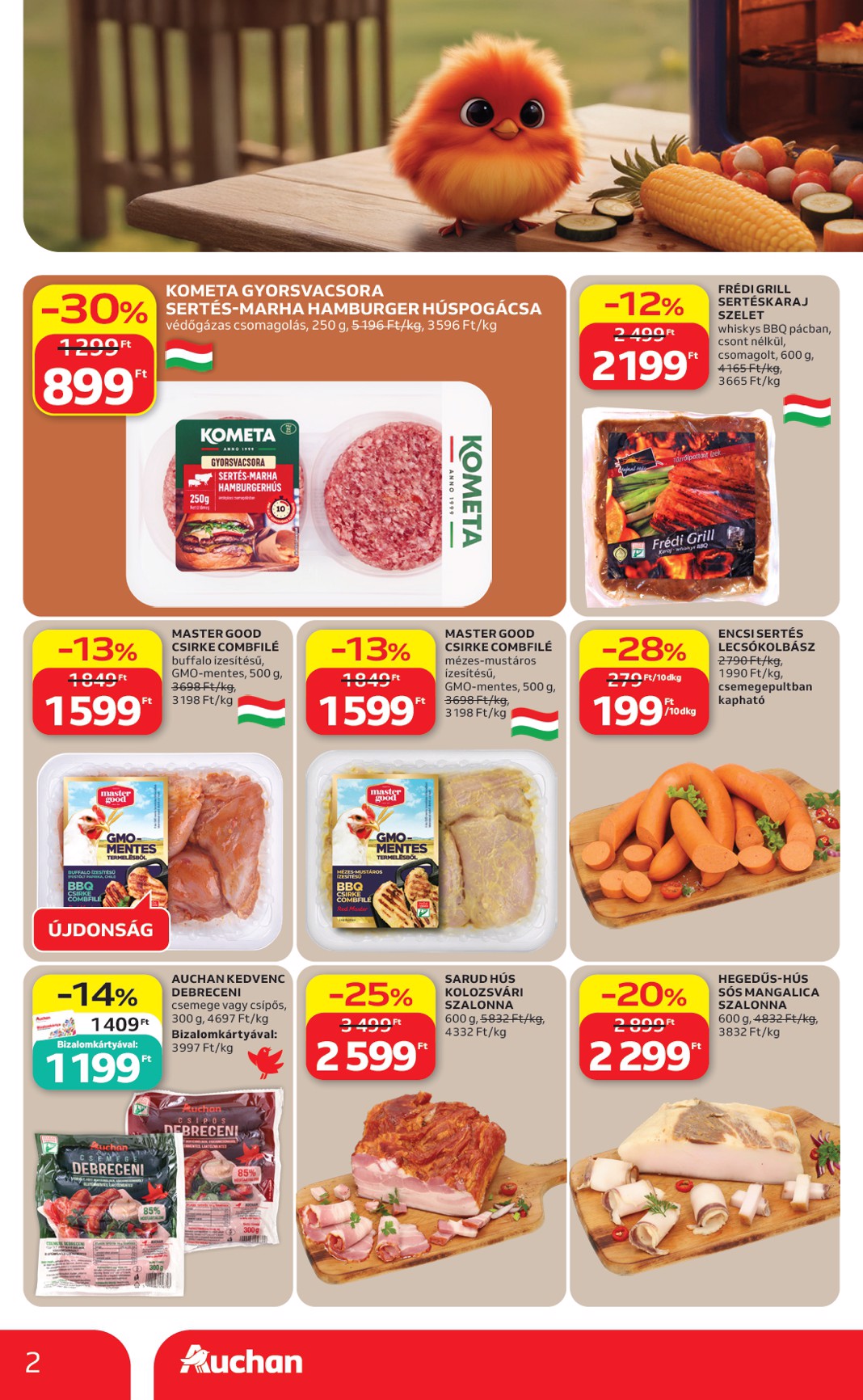auchan - Aktuális Auchan Hipermarket - Grill ajánlataink szórólap érvényes csütörtöktől 2026.06.18.-től szerdától 2026.06.24.-ig - page: 2