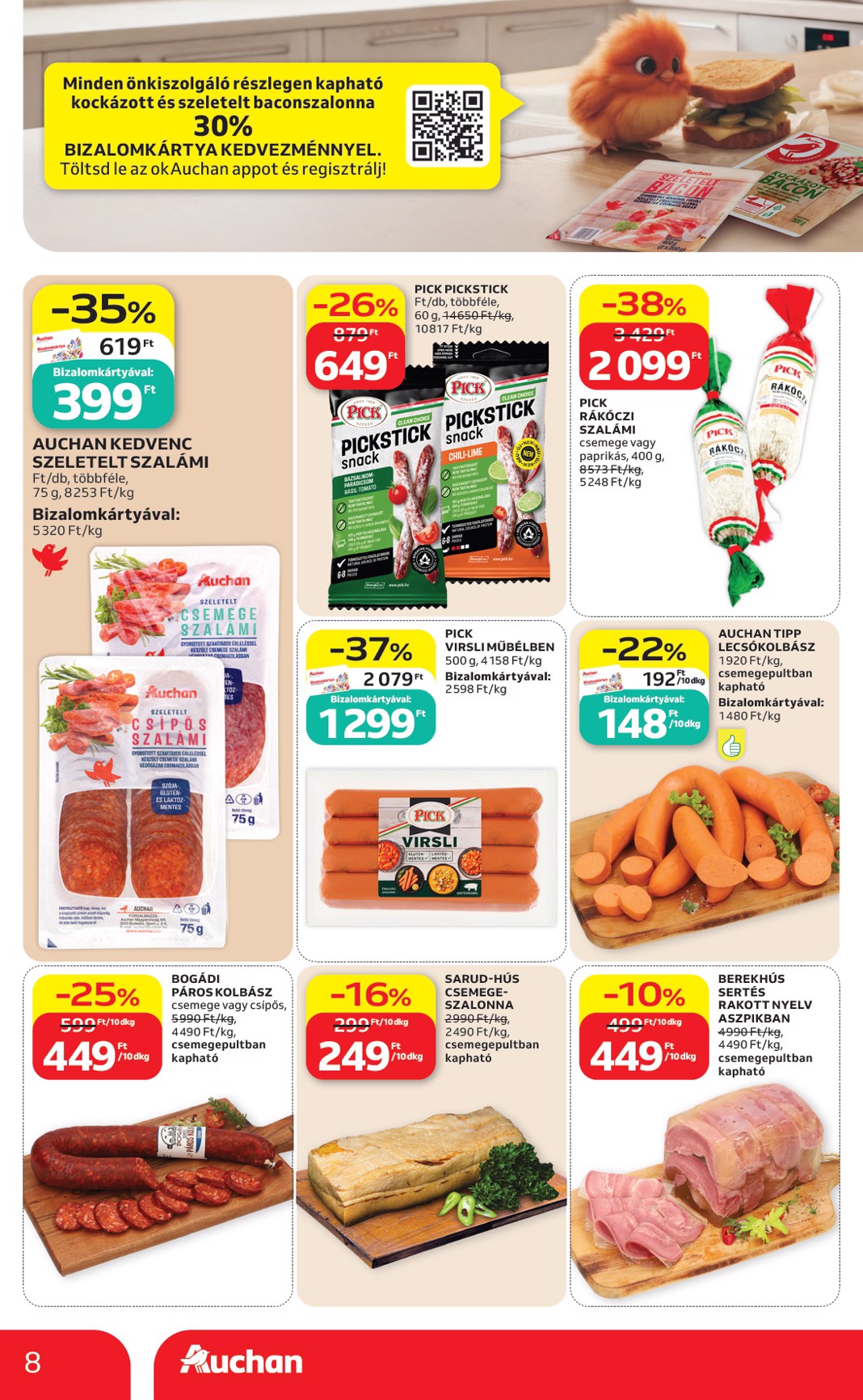 auchan - Aktuális Auchan Hipermarket szórólap érvényes csütörtöktől 2026.06.18.-től szerdától 2026.06.24.-ig - page: 8