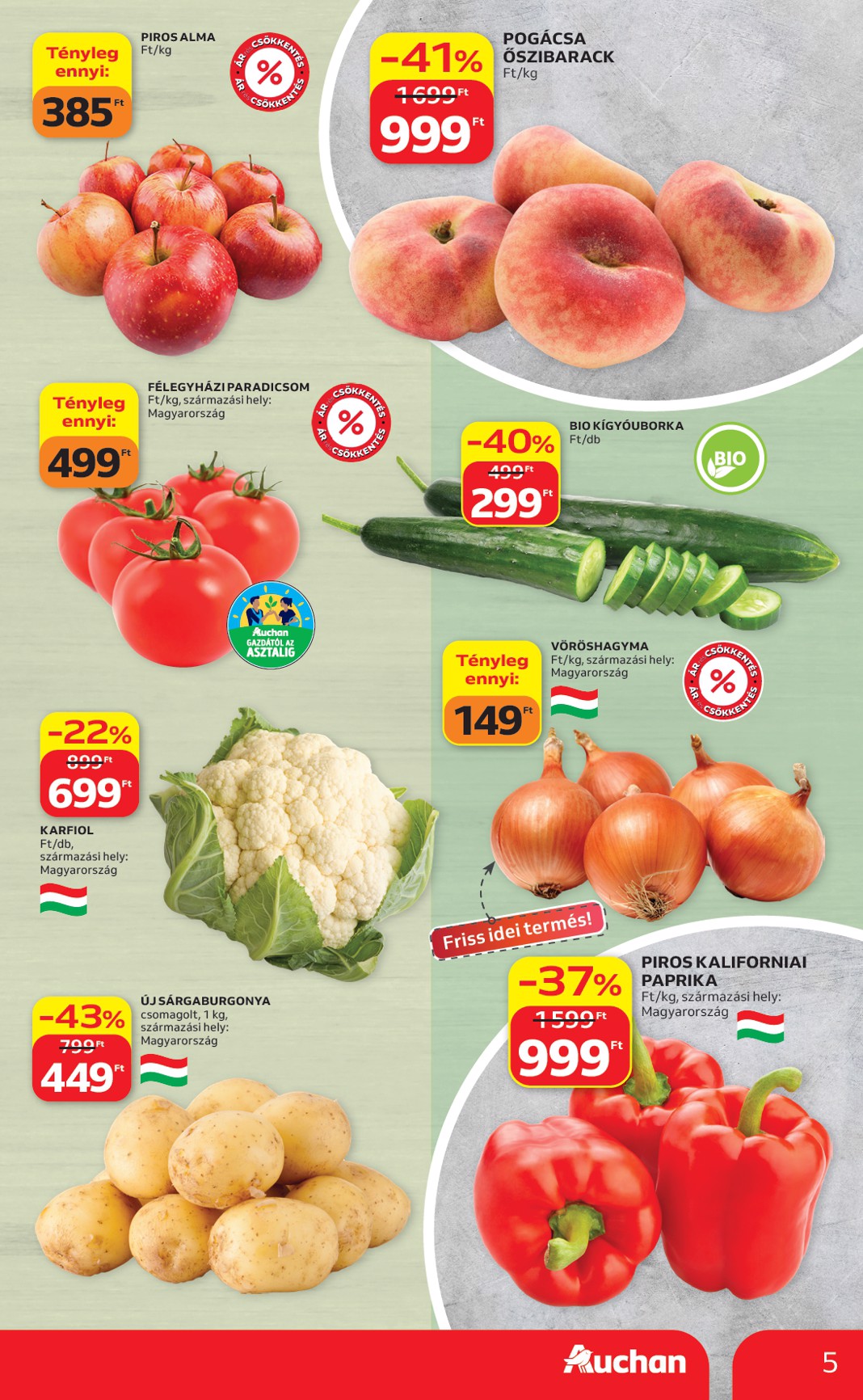 auchan - Aktuális Auchan Hipermarket szórólap érvényes csütörtöktől 2026.06.18.-től szerdától 2026.06.24.-ig - page: 5