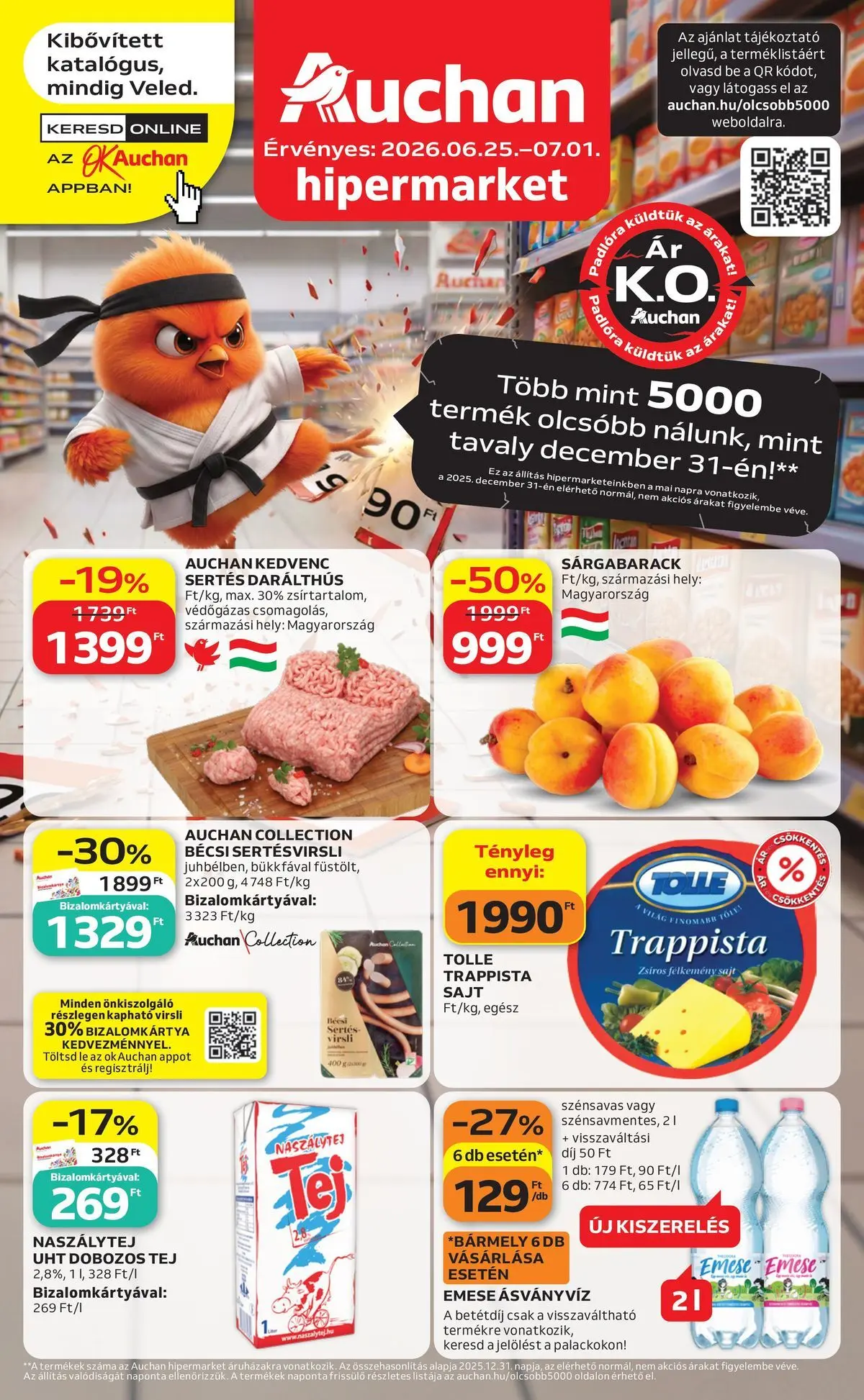 auchan - Aktuális Auchan Hipermarket szórólap érvényes csütörtöktől 2026.06.25.-től szerdától 2026.07.01.-ig - page: 1