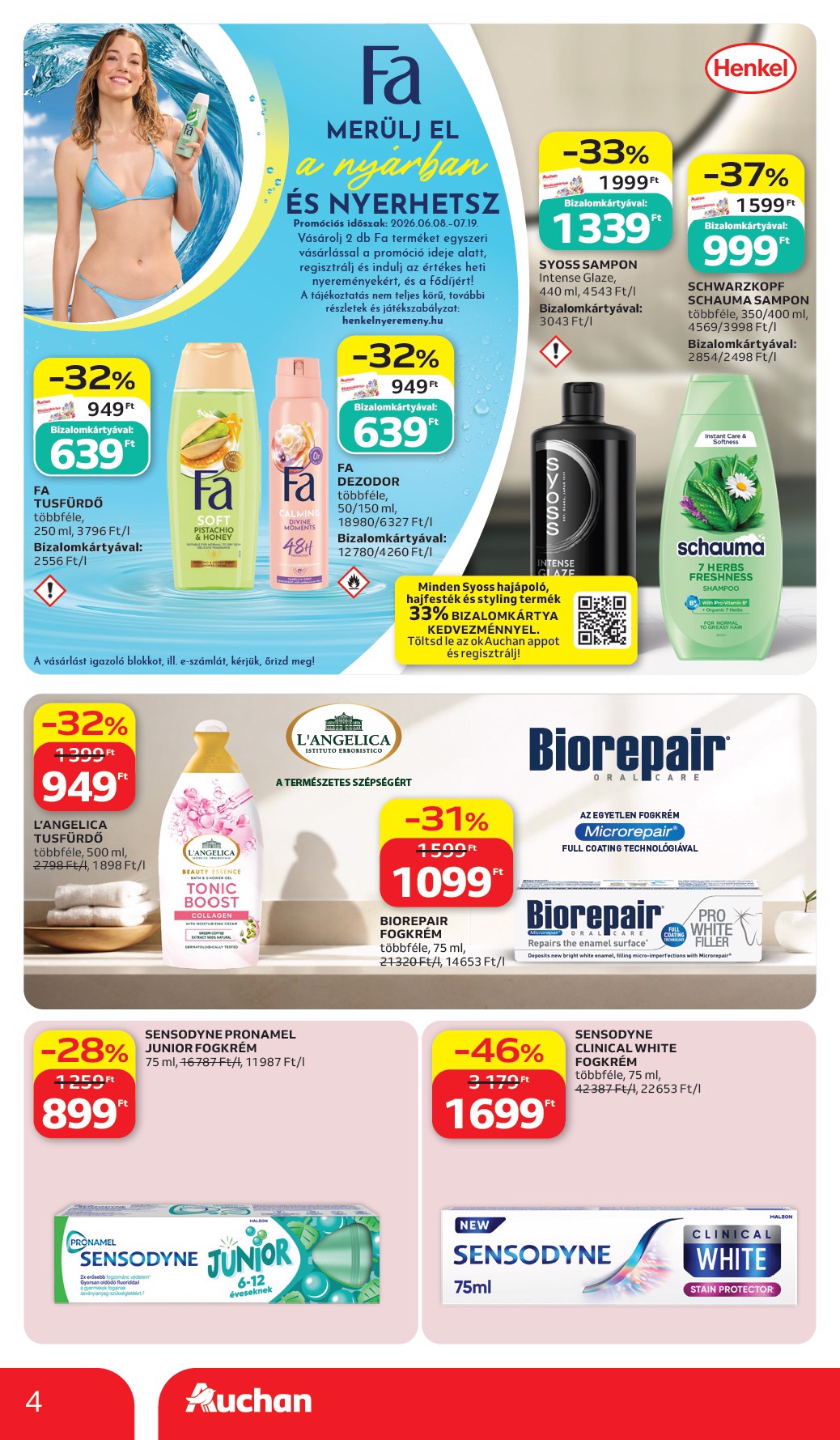auchan - A jövőbeli Auchan Hipermarket - Szépség ajánlataink akciós újság csütörtöktől 2026.07.02.-tól szerdától 2026.07.15.-ig érvényes. - page: 4
