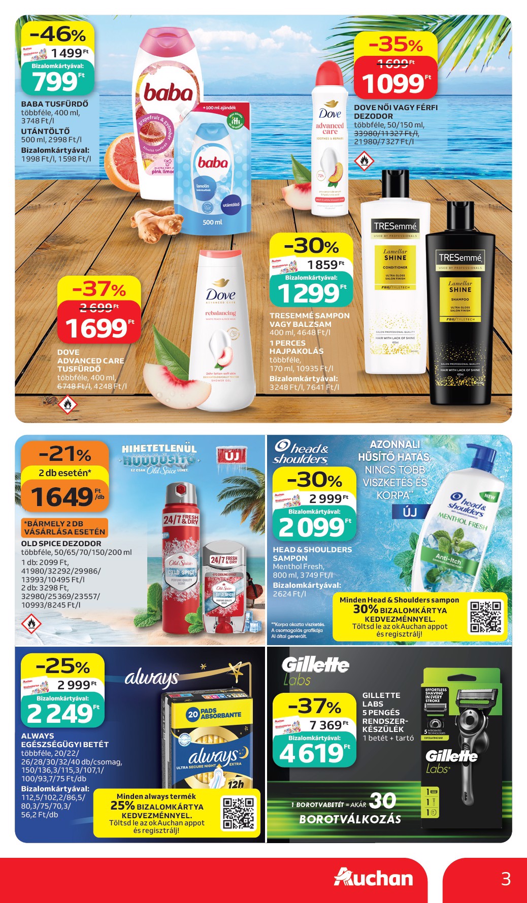 auchan - A jövőbeli Auchan Hipermarket - Szépség ajánlataink akciós újság csütörtöktől 2026.07.02.-tól szerdától 2026.07.15.-ig érvényes. - page: 3