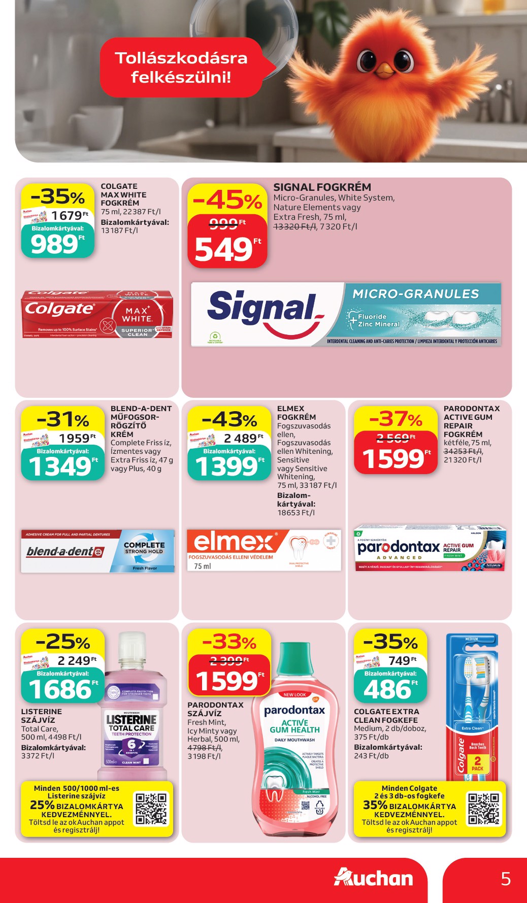 auchan - A jövőbeli Auchan Hipermarket - Szépség ajánlataink akciós újság csütörtöktől 2026.07.02.-tól szerdától 2026.07.15.-ig érvényes. - page: 5